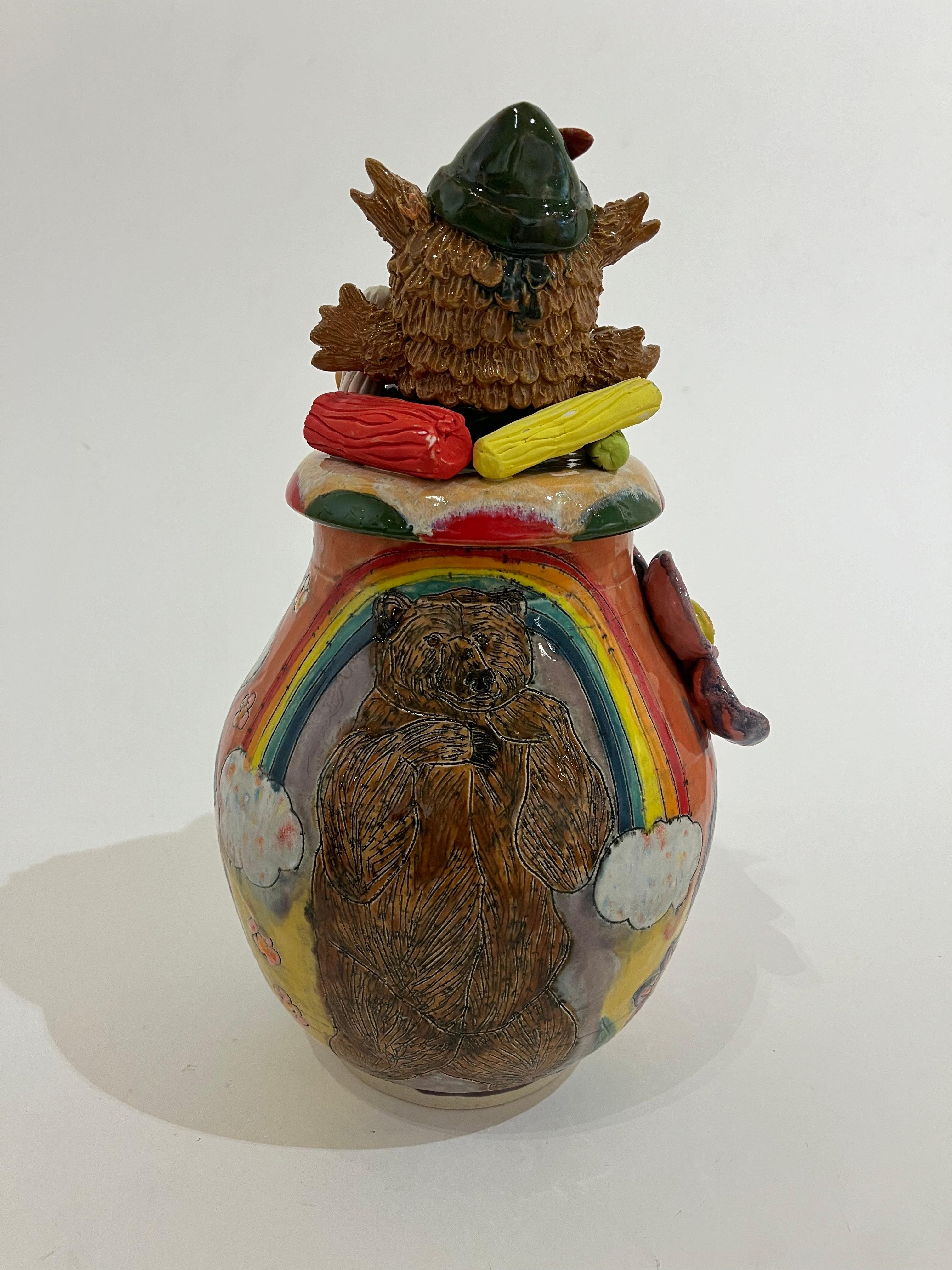 Tarro leñoso - Sculpture Contemporáneo de Molly Schulps
