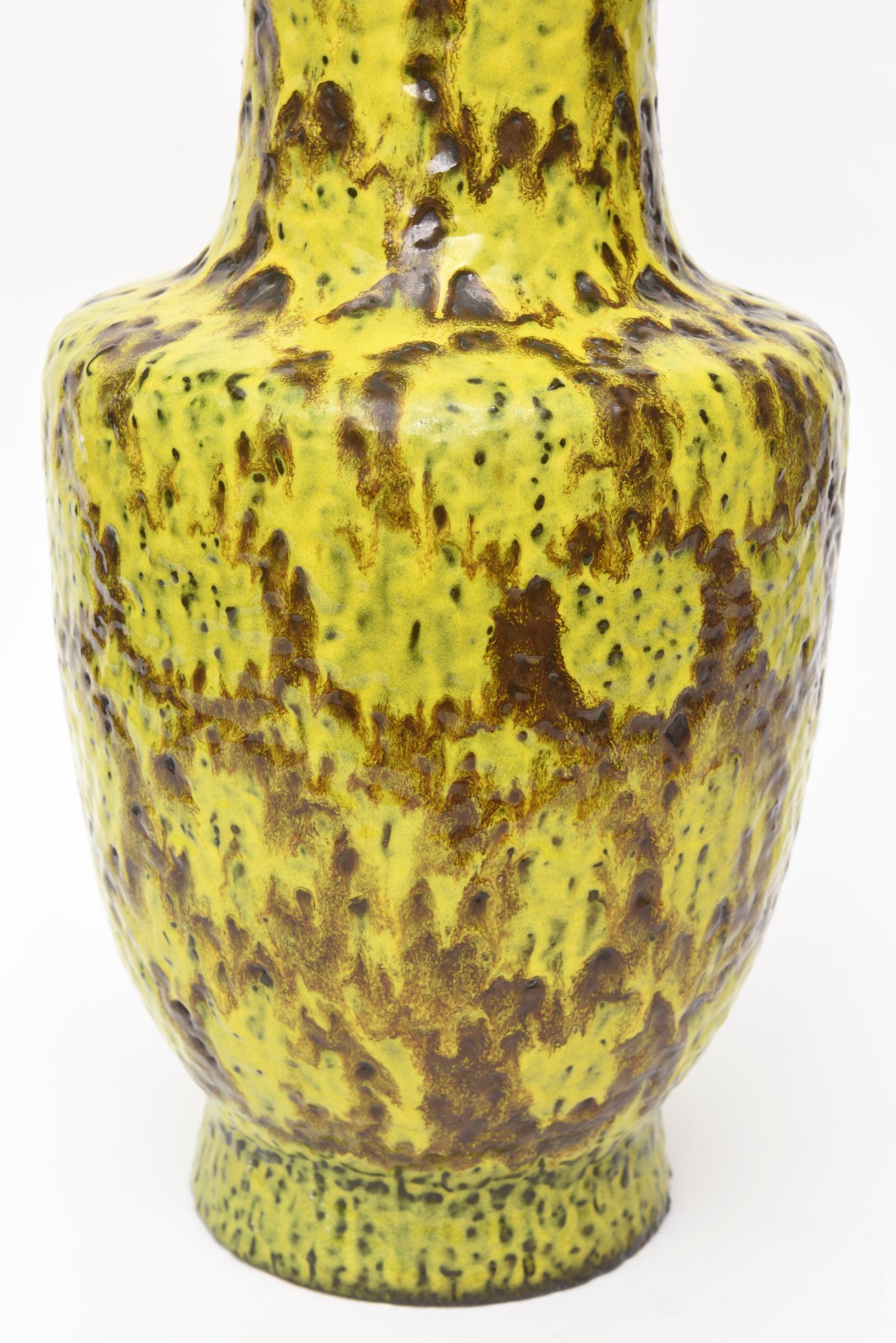 Glazed German Bay Keramik Fat Glaze Ceramic Mid-Century Modern Vase or Vessel