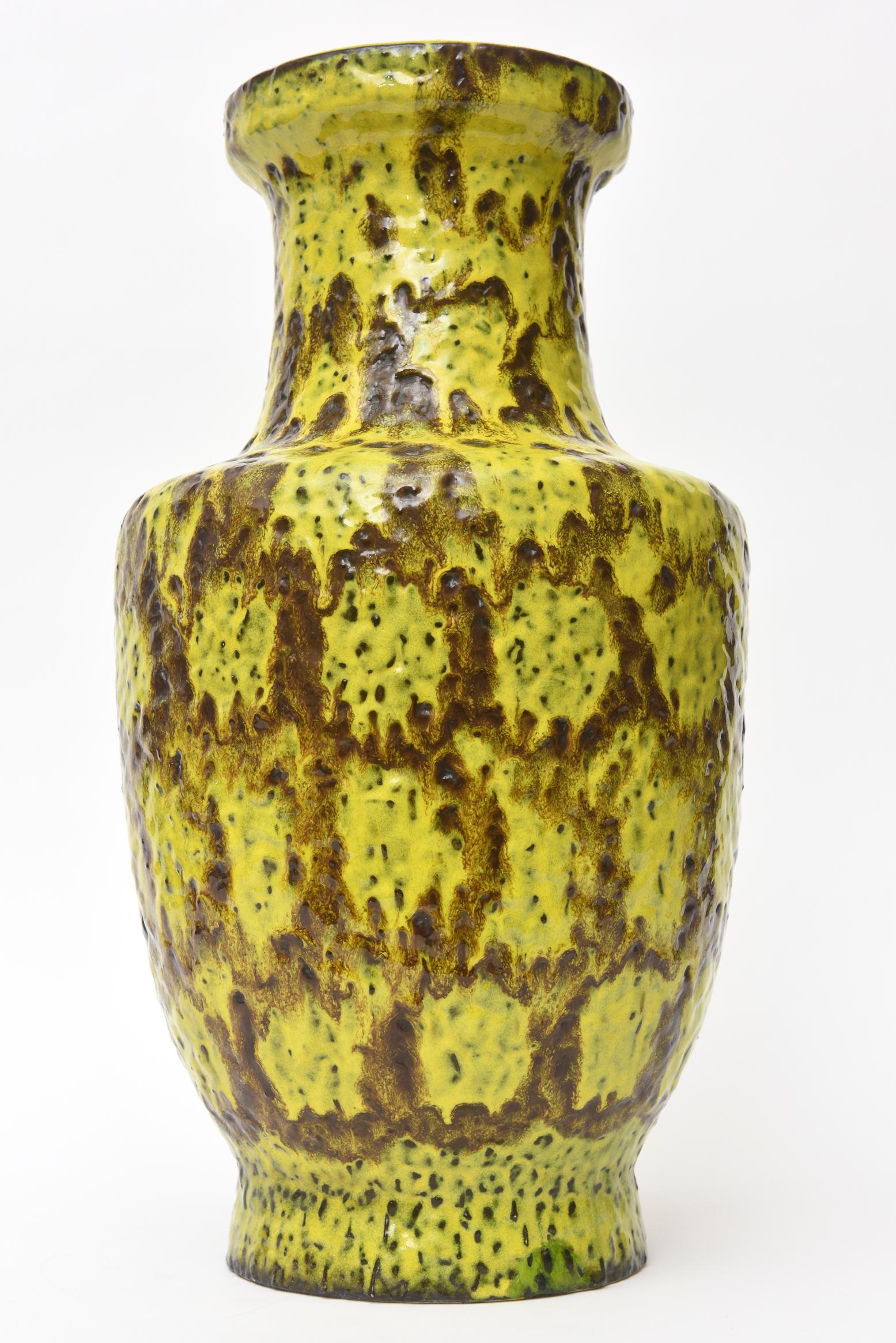 German Bay Keramik Fat Glaze Ceramic Mid-Century Modern Vase or Vessel In Good Condition In North Miami, FL