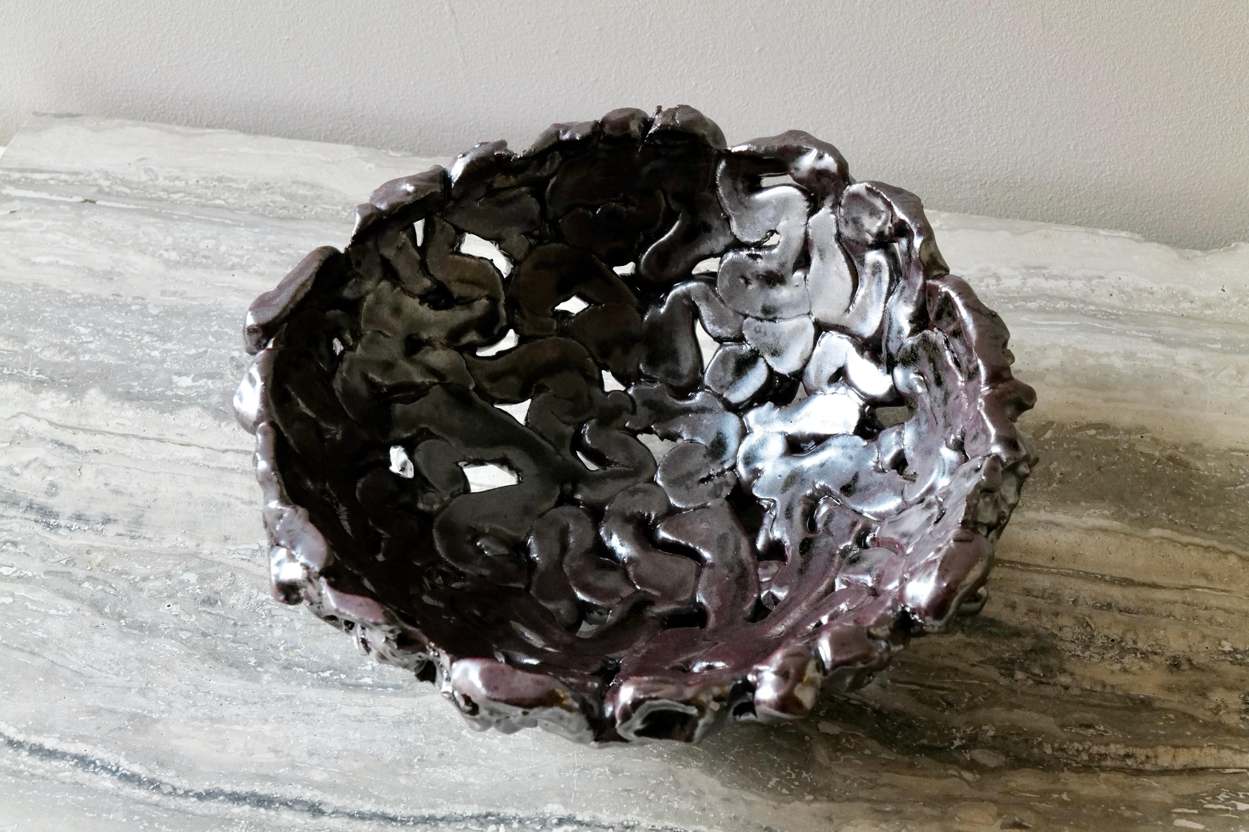 Molten Flow Stoneware Bowl In New Condition For Sale In New York City, NY