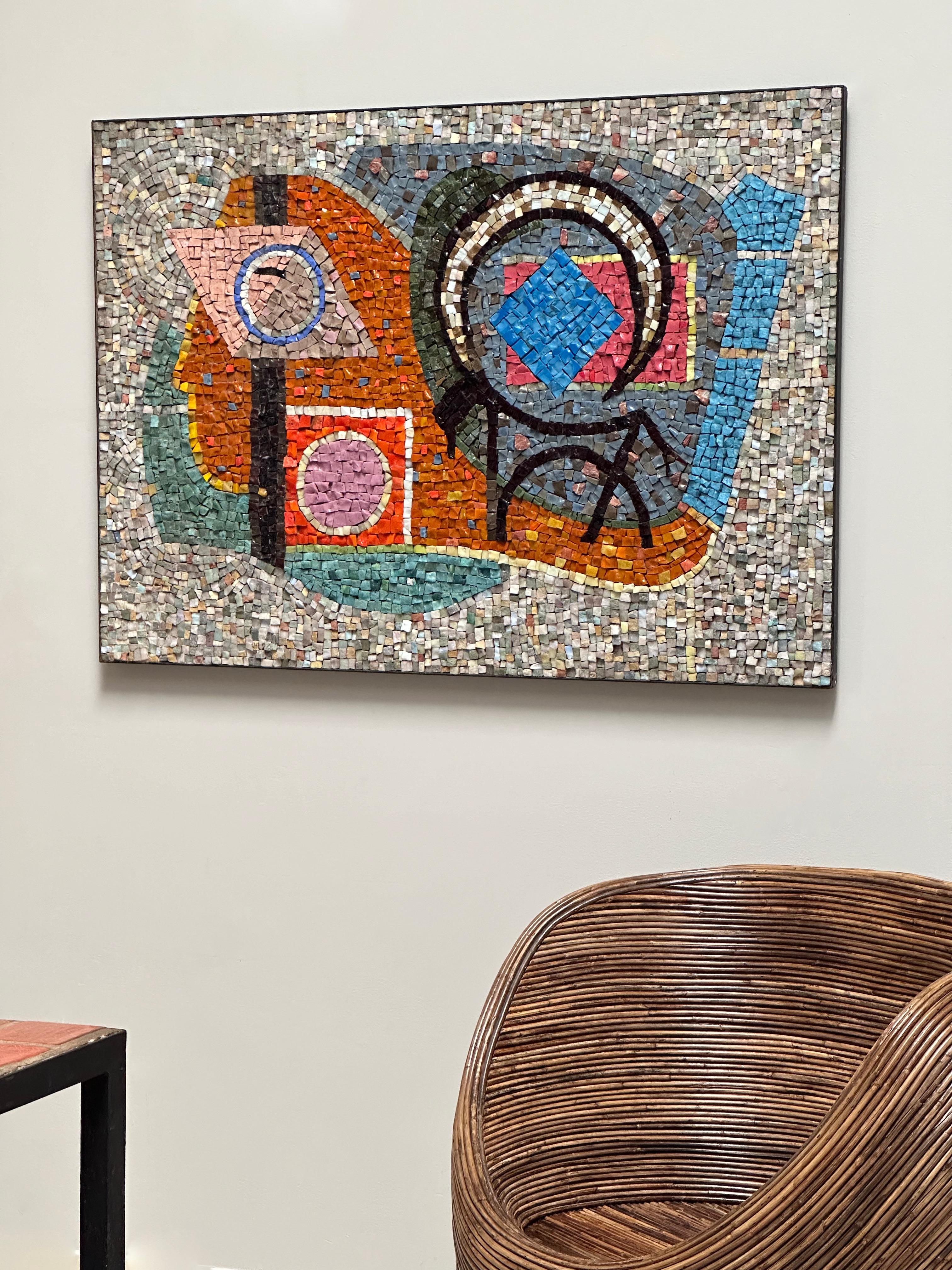 Panneau de mosaïque en verre Molten, Maximilien Herzele, France 1965 en vente 2