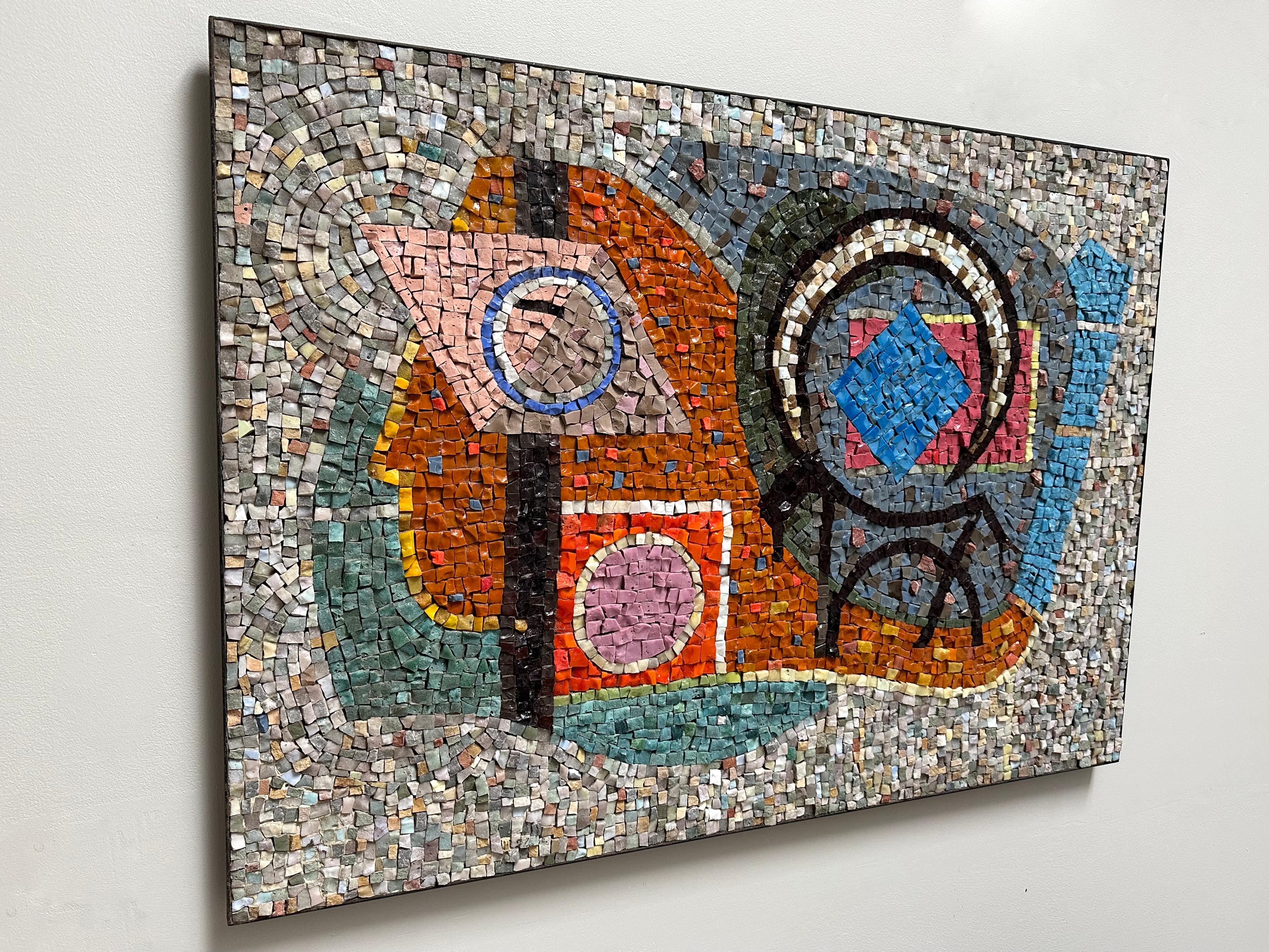 Panneau de mosaïque en verre Molten, Maximilien Herzele, France 1965 en vente 1