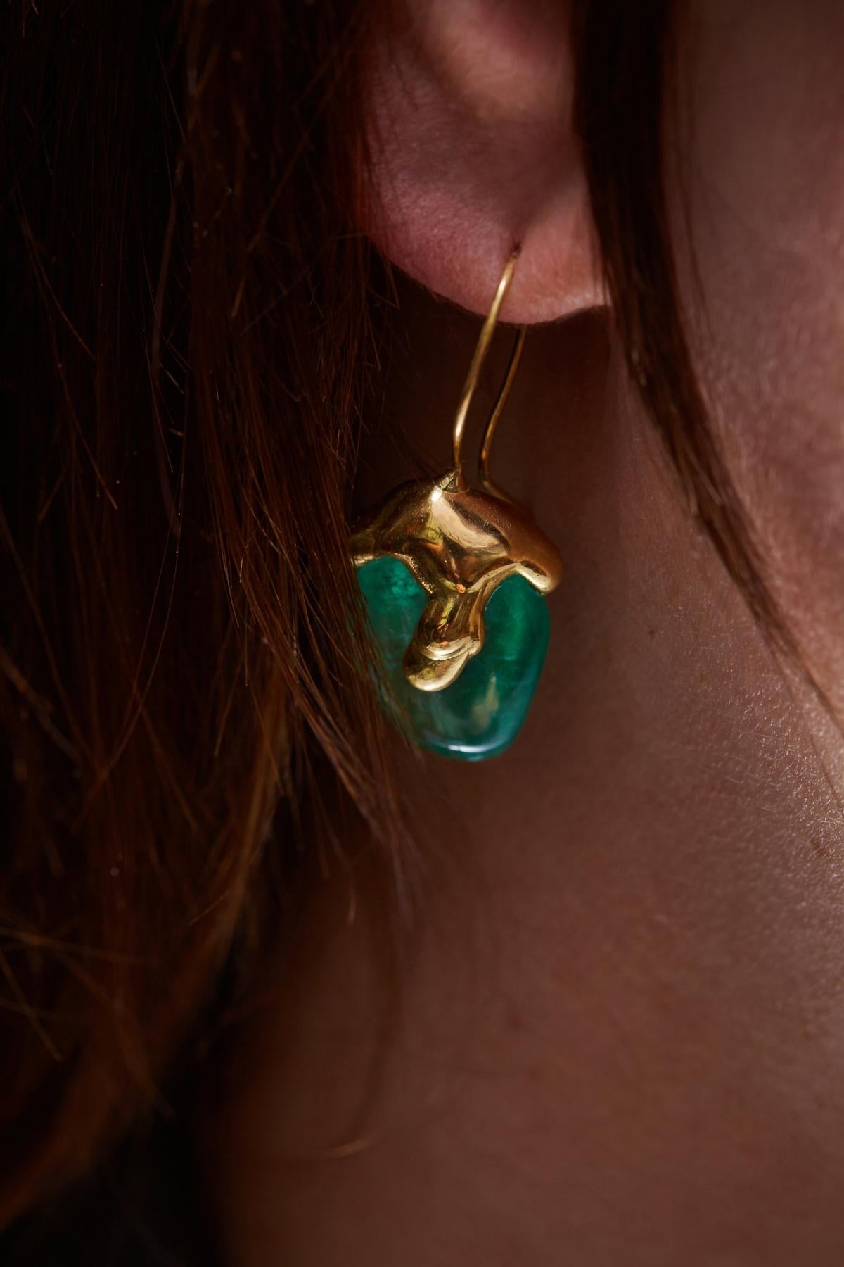 molten gold earrings