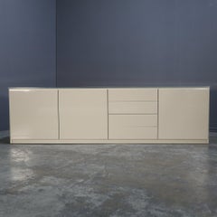 Molteni 505 Platinum Sideboard with Glass Top
