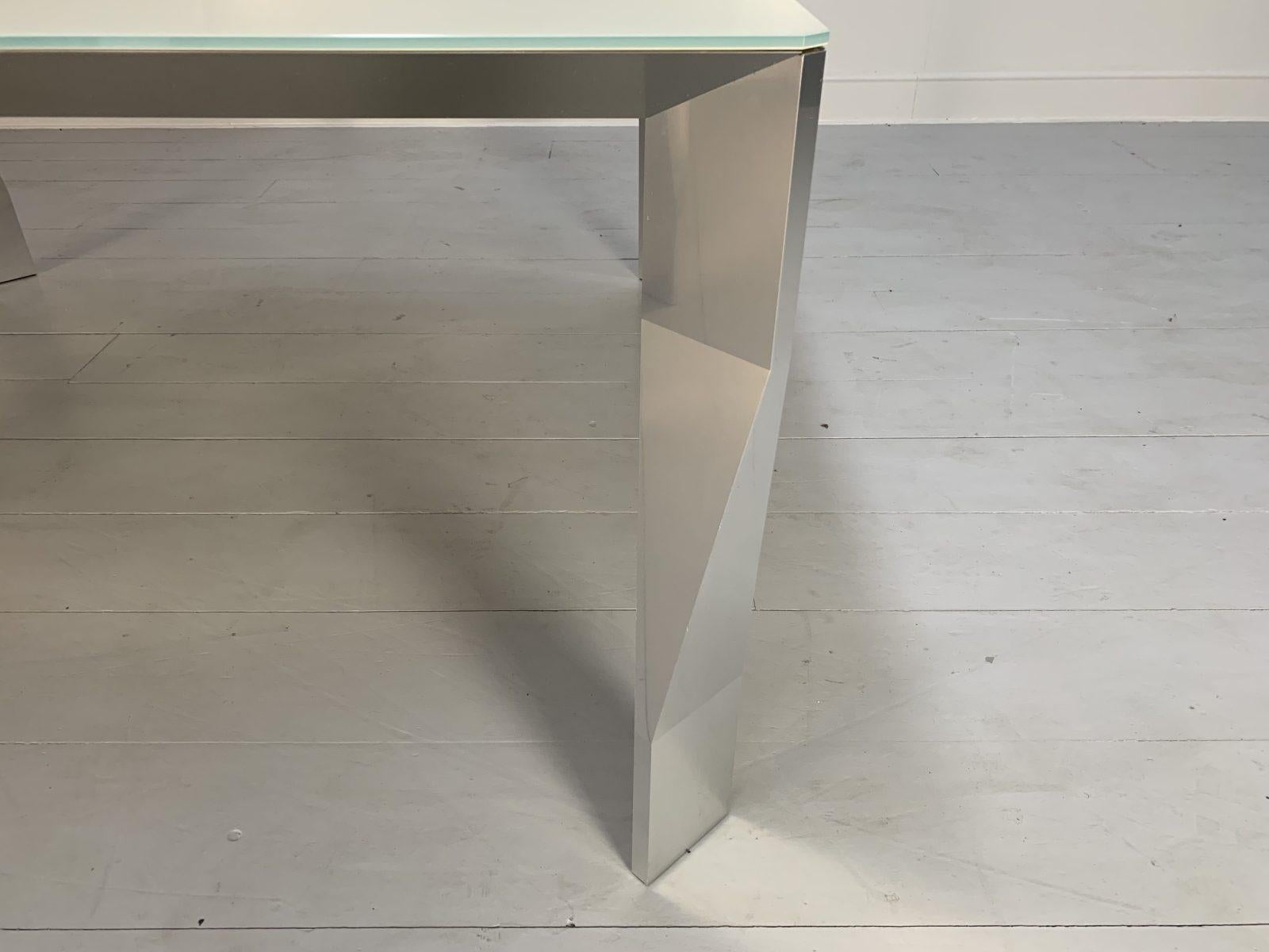 Contemporary Molteni & C “Diamond” Table, Square Occasional/Dining Table, in Glass For Sale