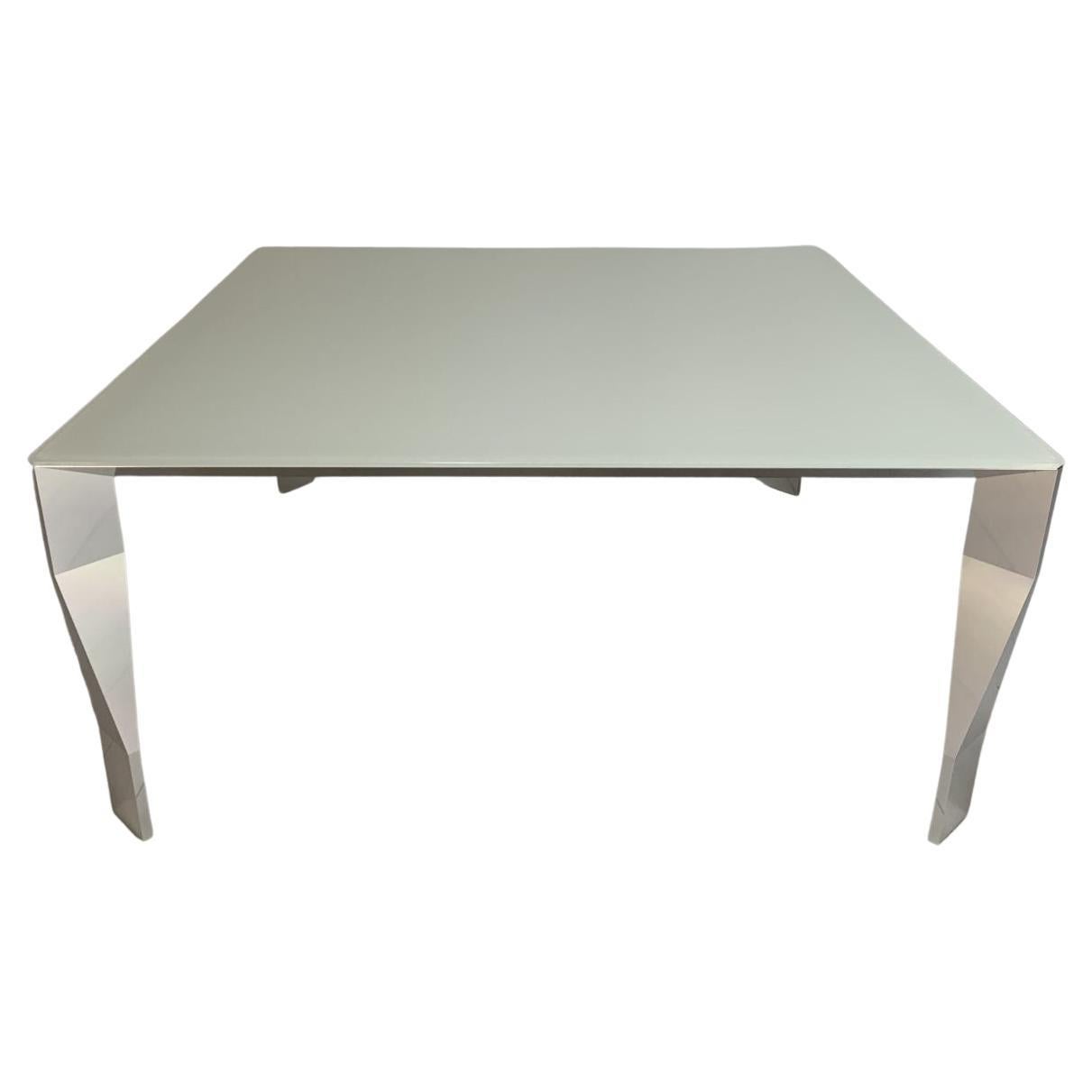 Molteni & C “Diamond” Table, Square Occasional/Dining Table, in Glass For Sale