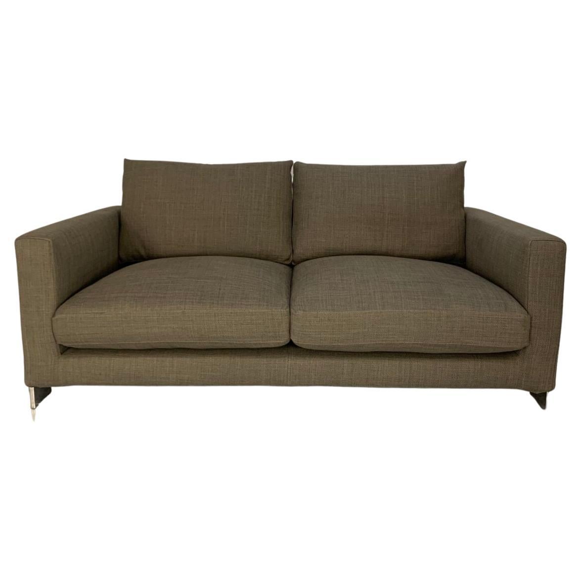 Molteni & C „Reversi“ 2-Sitz-Sofa aus geflochtenem Leinen