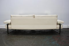 Canapé courbé Molteni &amp; C Still SDC250 en cuir ivoire