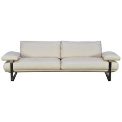 Molteni & C “Still SDC250” Curved Sofa in Ivory Leather