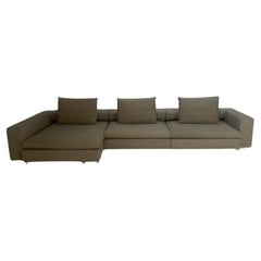 Molteni & C "Turner" 5-Seat L-Shape Sofa - In Neutral Woven Fabric