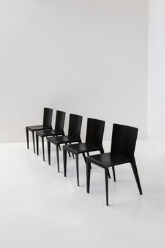 Molteni Chairs Set of Five Model Alfa by Hannes Wettstein
