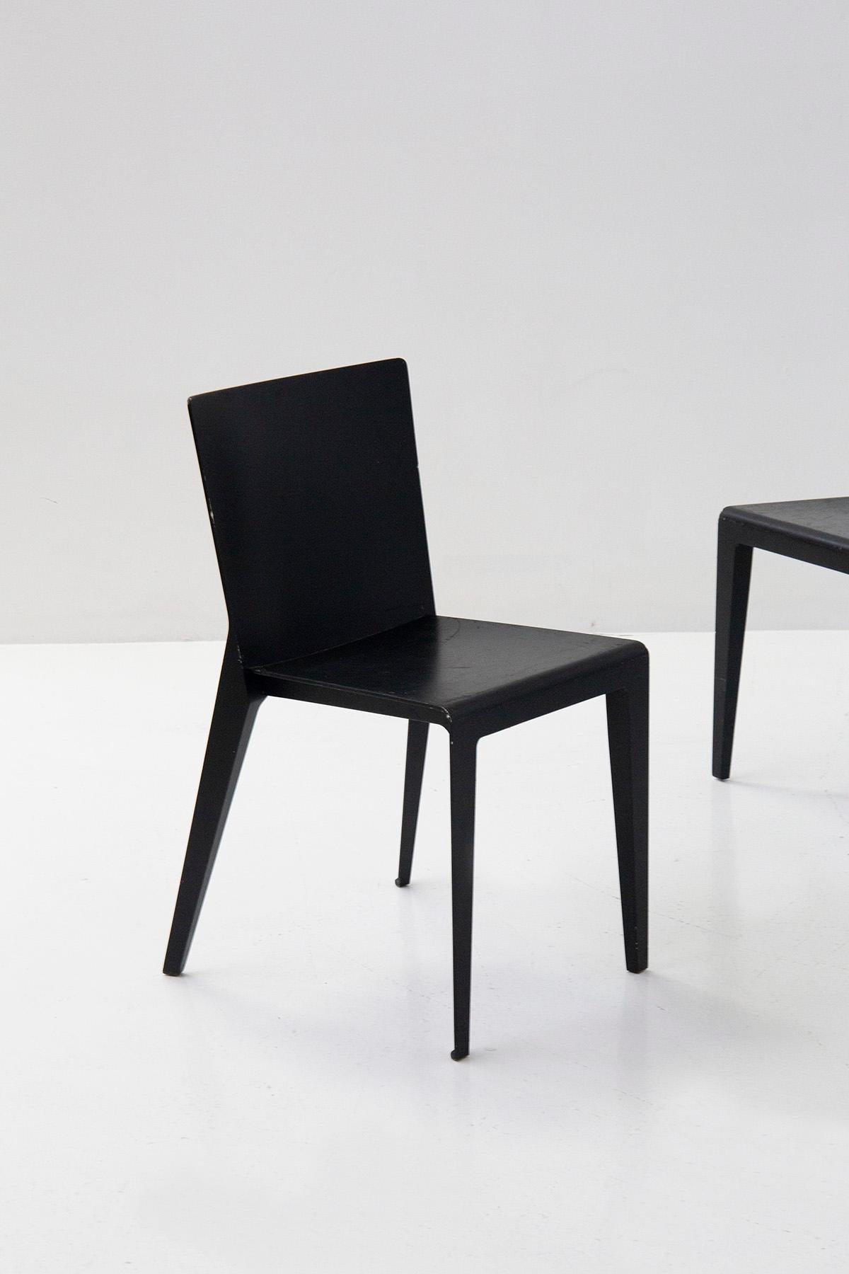 Italian Molteni Chairs Set of Five Model Alfa by Hannes Wettstein For Sale