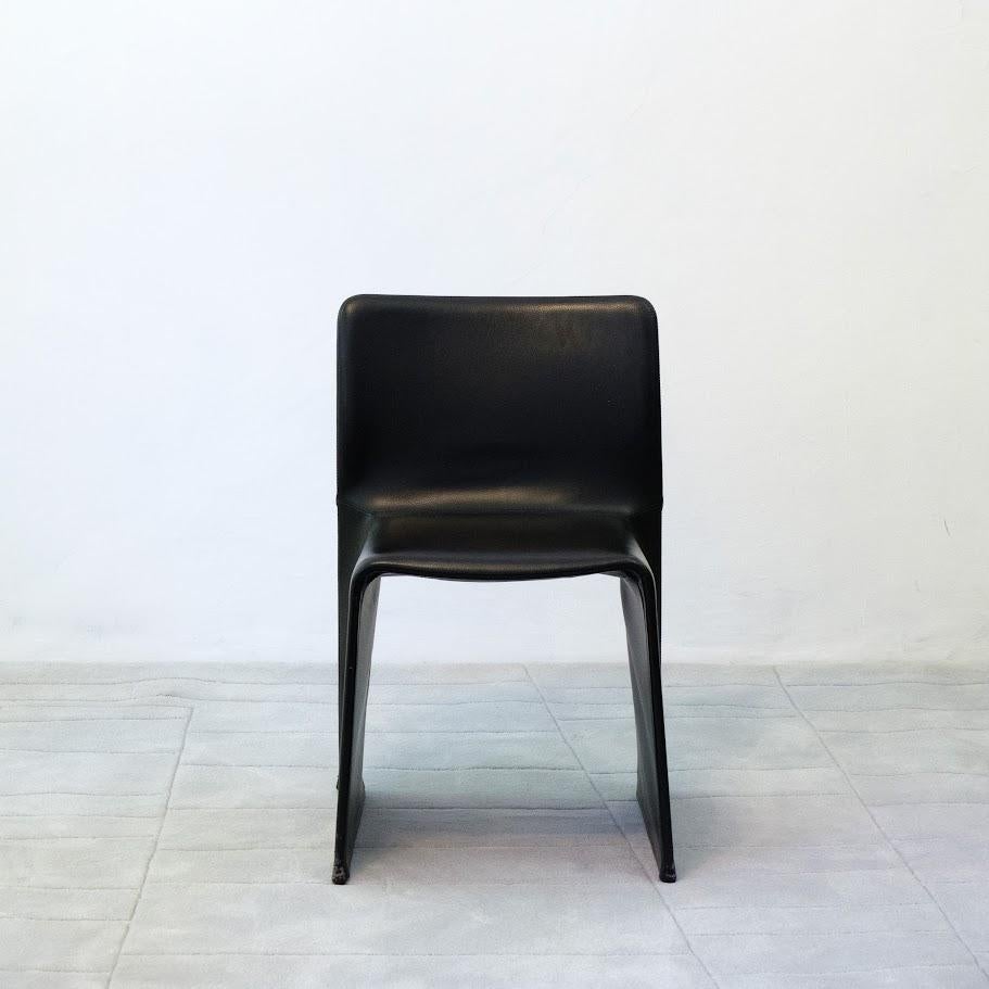 Italian Glove Leather Dining Chairs By Patrícia Urquiola for Molteni   Italy