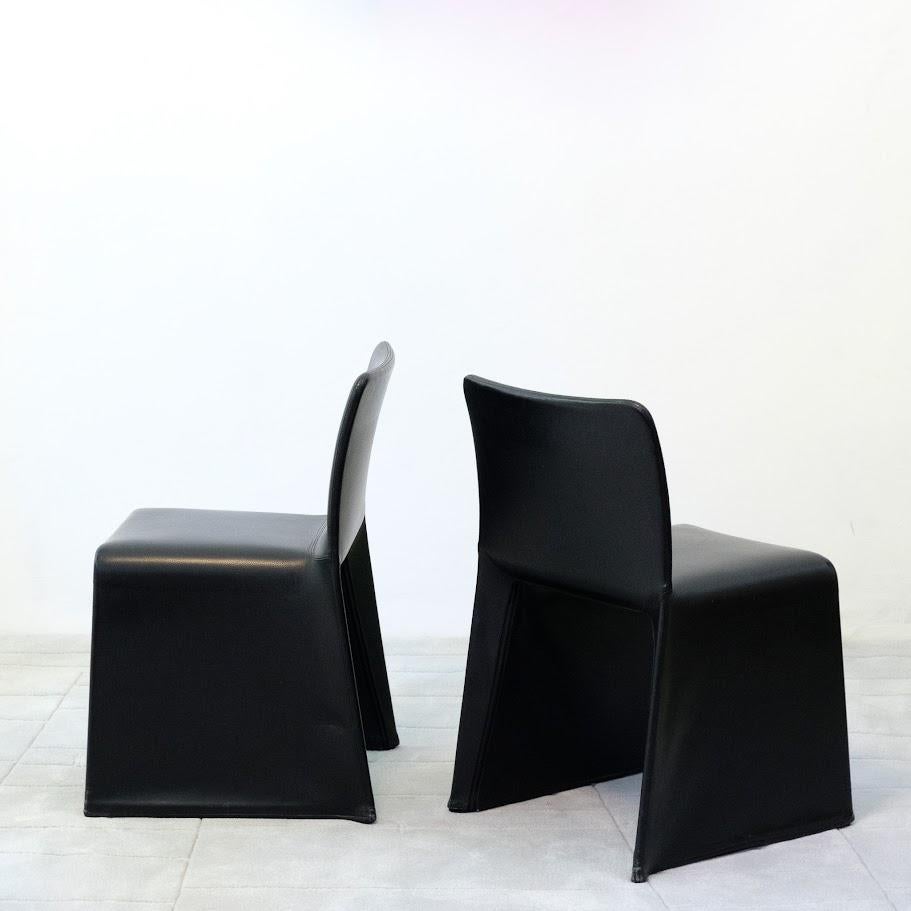 Contemporary Glove Leather Dining Chairs By Patrícia Urquiola for Molteni   Italy