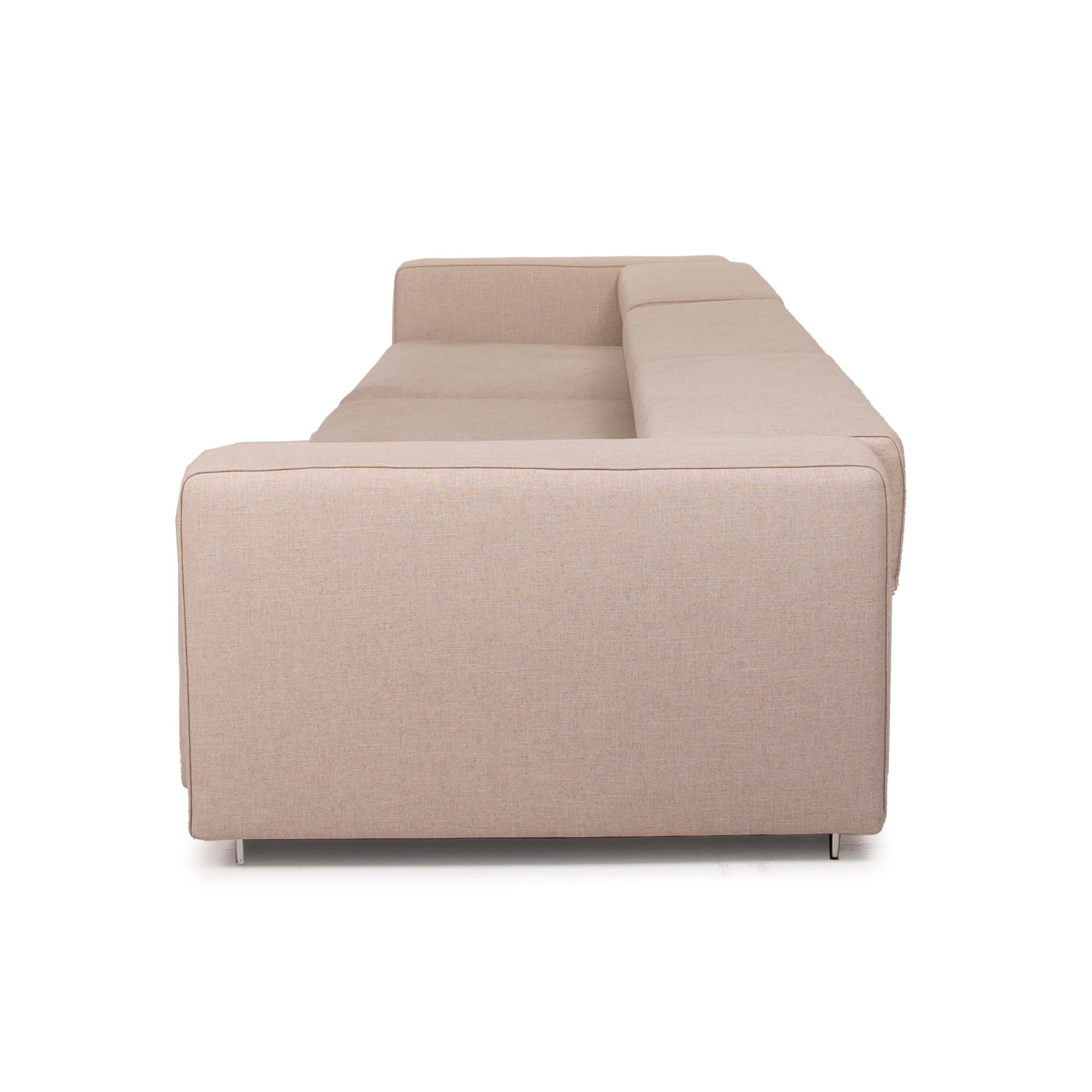 Molteni Turner Fabric Sofa Beige Three-Seater Function For Sale 2