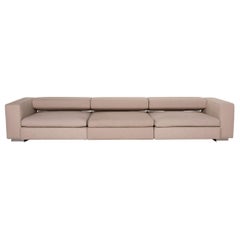 Molteni Turner Fabric Sofa Beige Three-Seater Function