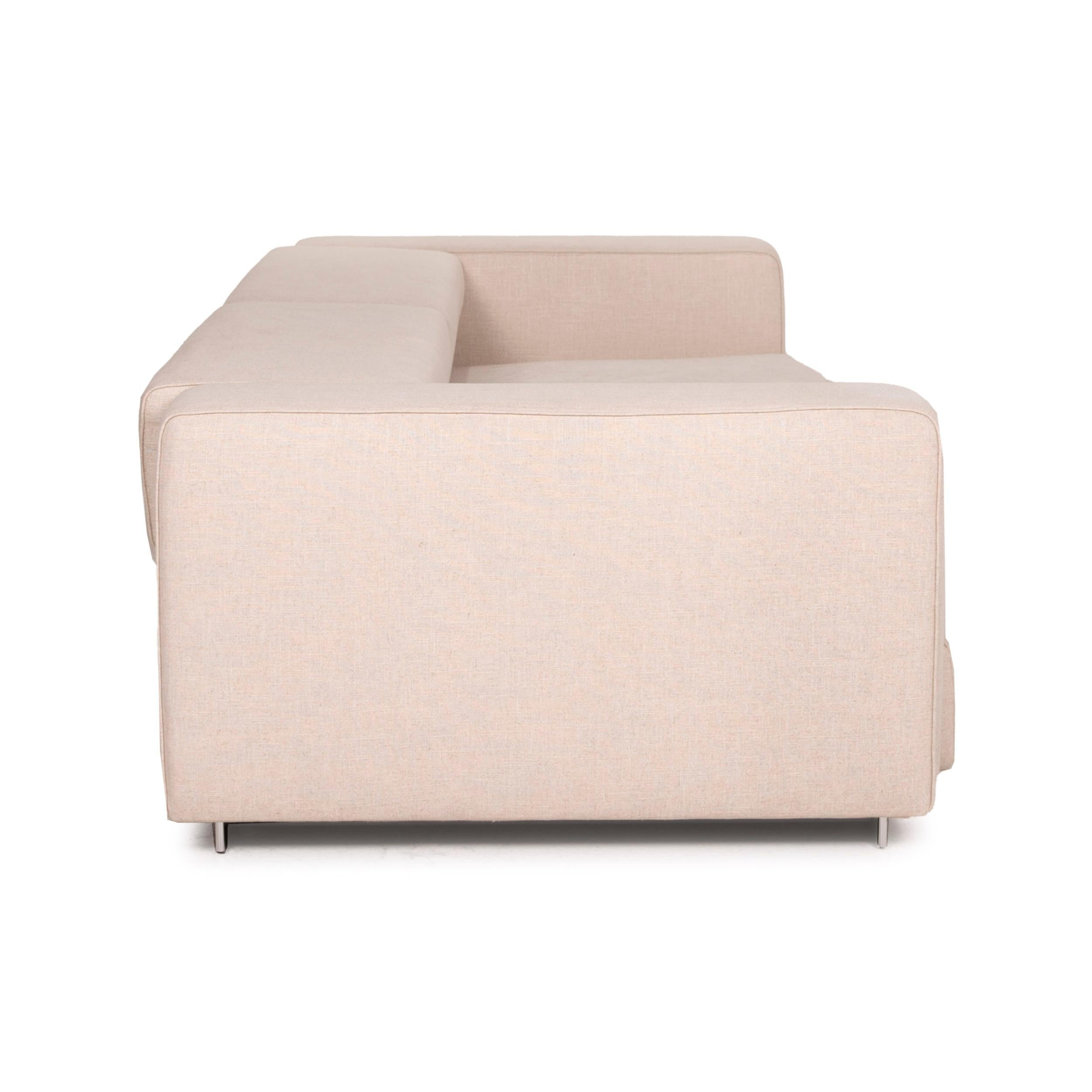 Molteni Turner Fabric Sofa Beige Two-Seater Function For Sale 1