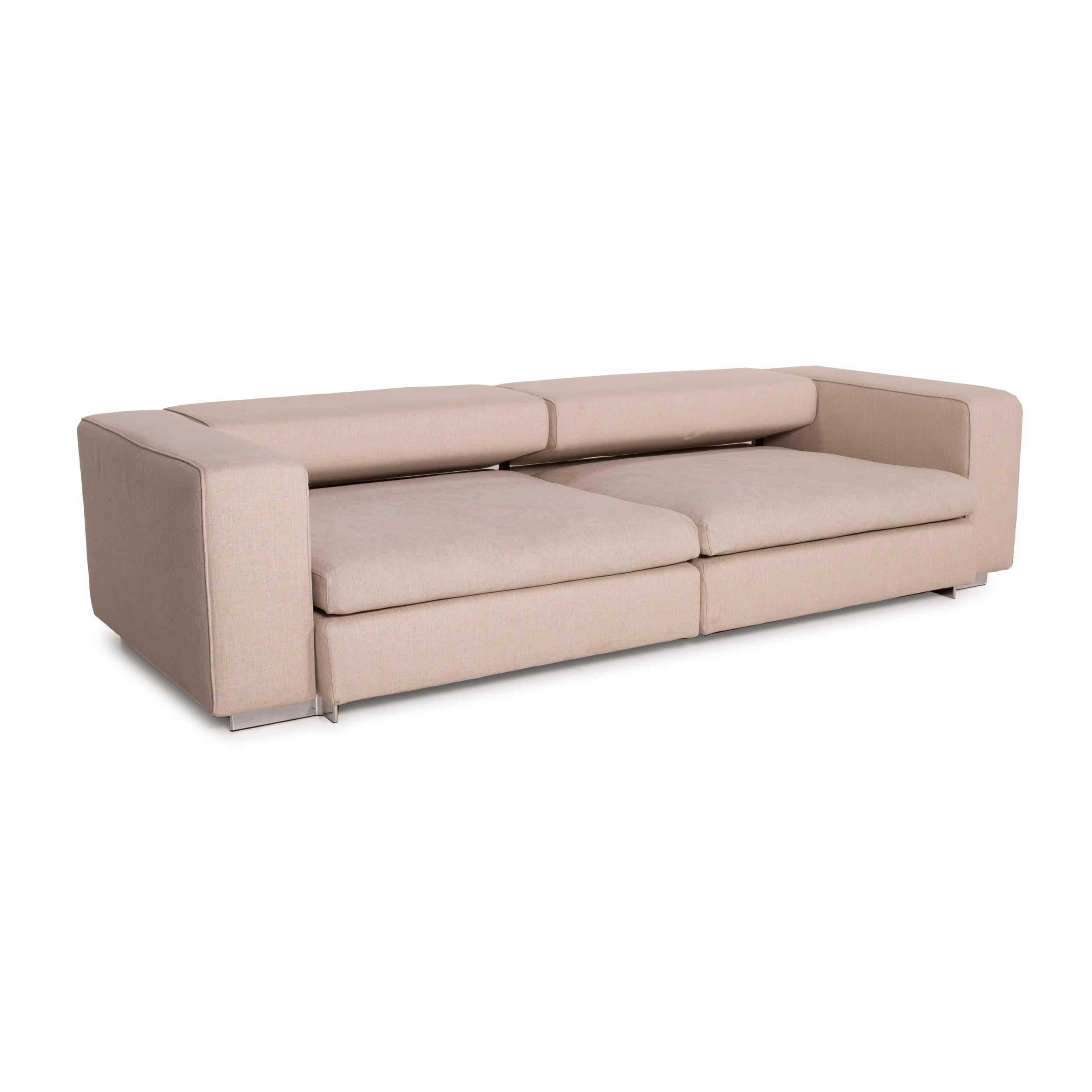 Molteni Turner Fabric Sofa Beige Two-Seater Function In Excellent Condition For Sale In Cologne, DE