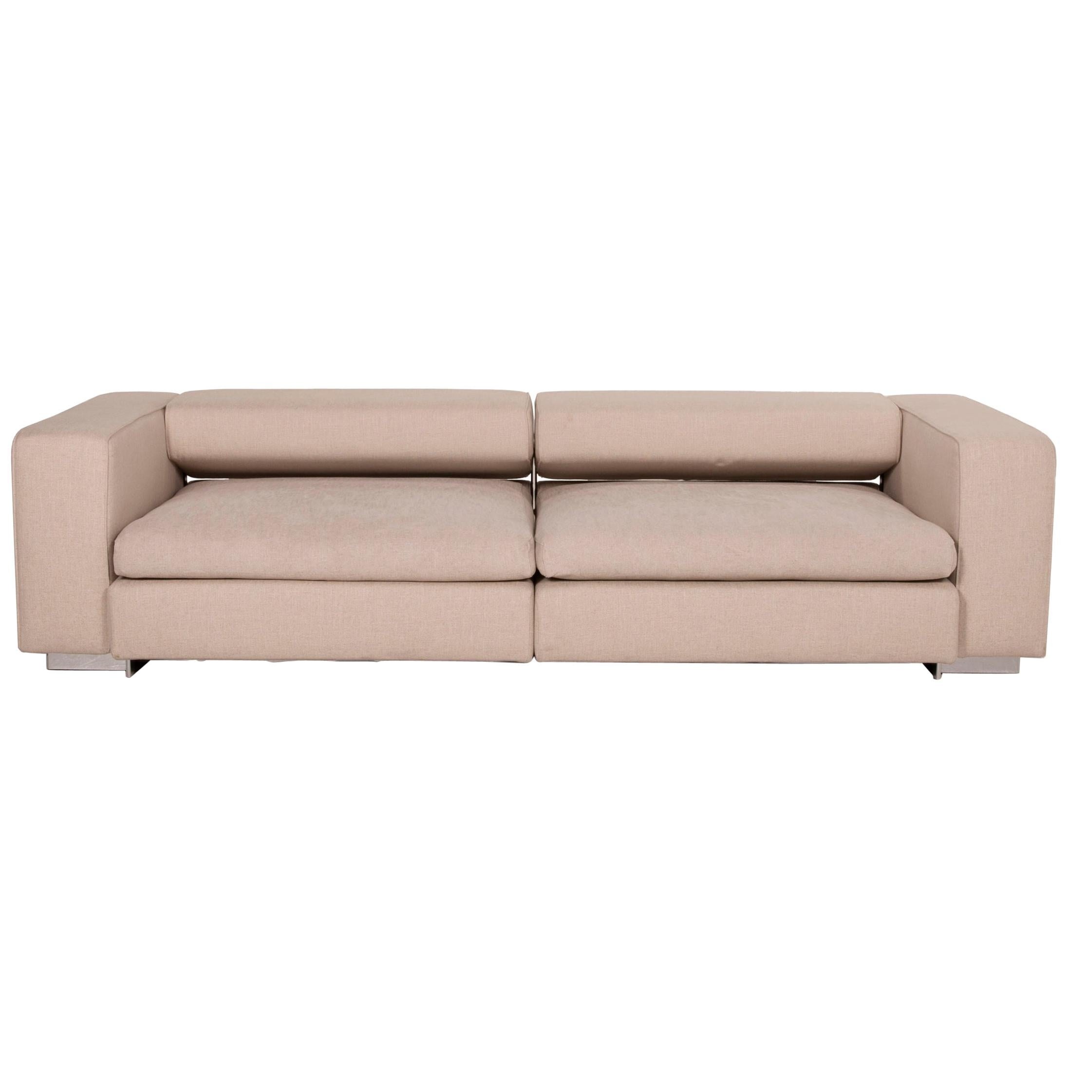 Molteni Turner Fabric Sofa Beige Two-Seater Function For Sale