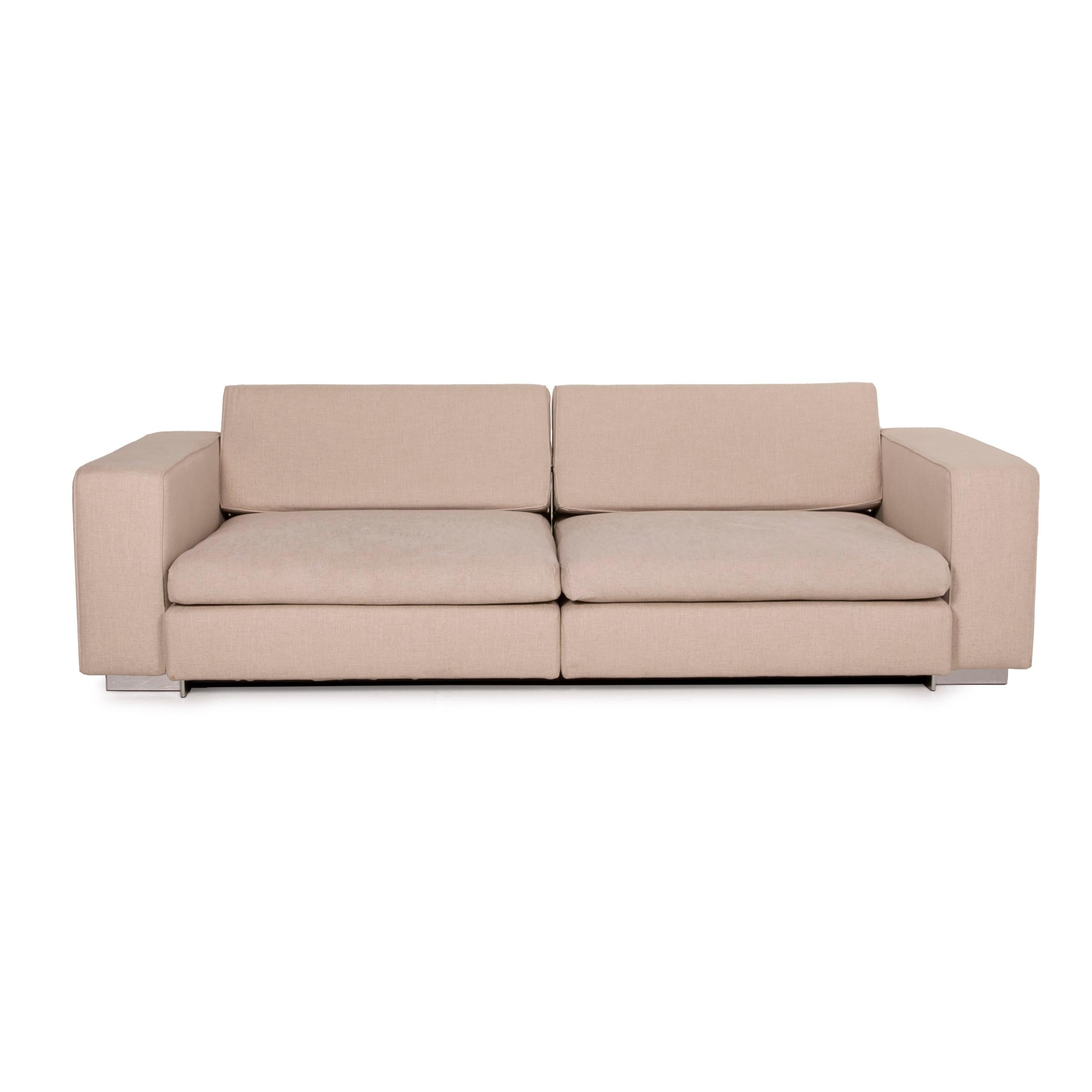 Molteni Turner Fabric Sofa Set Beige 1 Three-Seater 1 Two-Seater Function In Fair Condition For Sale In Cologne, DE