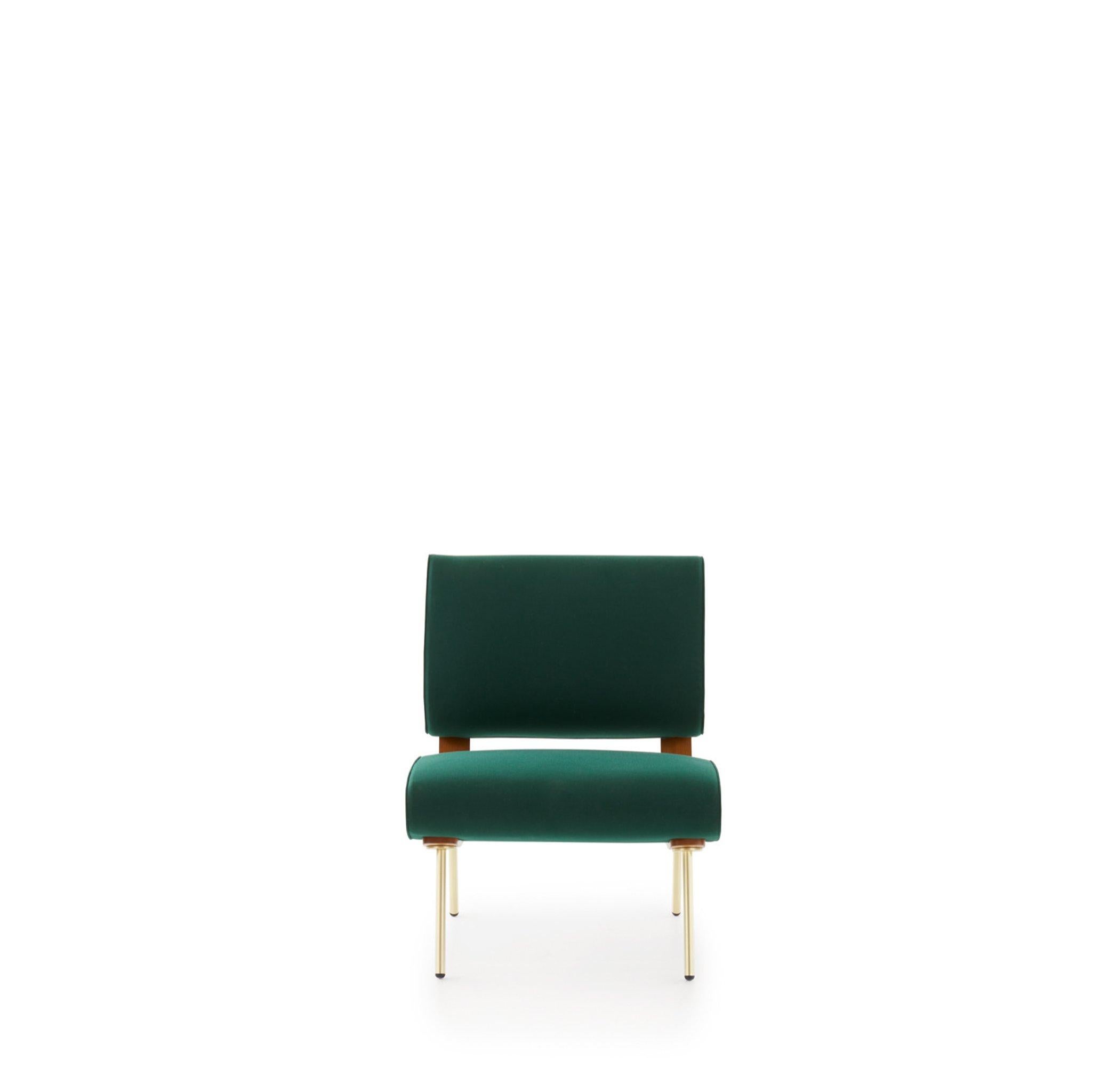 Modern Armchair in Bicolor Canvas Molteni&C by Gio Ponti Round D.154.5 - made in Italy For Sale