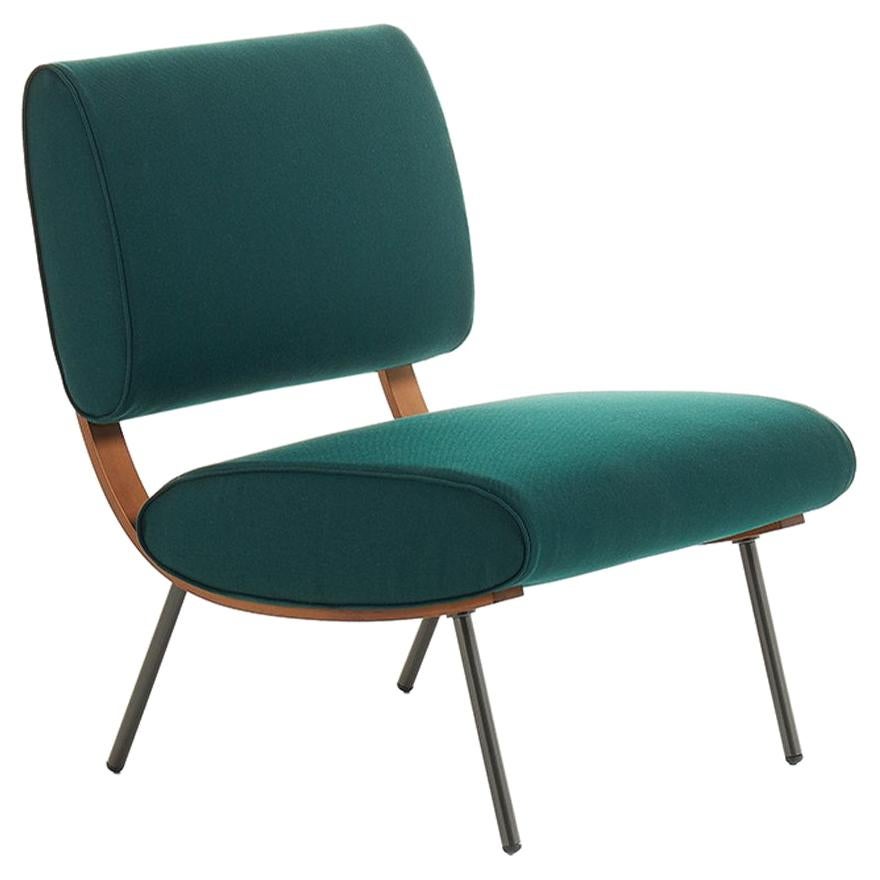 Chaise ronde Molteni&C Gio Ponti D.154,5 en vert et laiton en vente