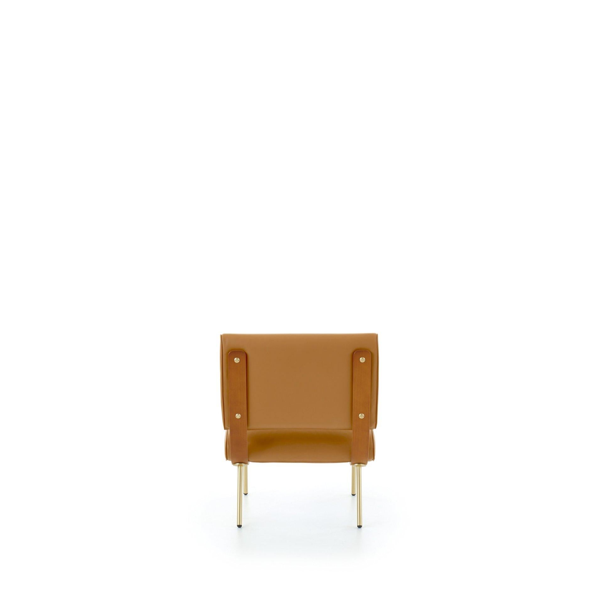 Sessel aus Leder Molteni&amp;C von Gio Ponti, rund, D.154.5, hergestellt in Italien (Moderne) im Angebot