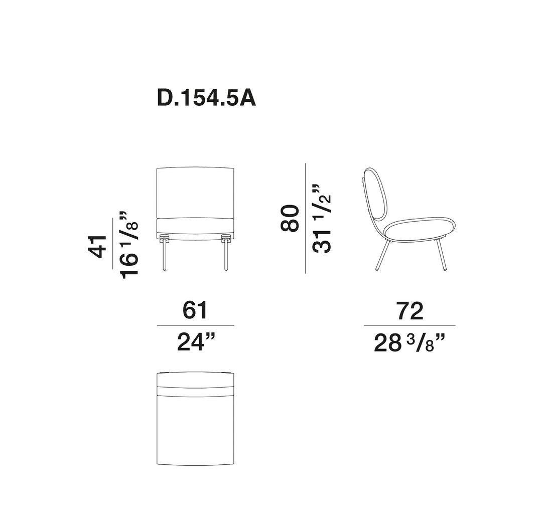 Sessel aus Leder Molteni&amp;C von Gio Ponti, rund, D.154.5, hergestellt in Italien (21. Jahrhundert und zeitgenössisch) im Angebot