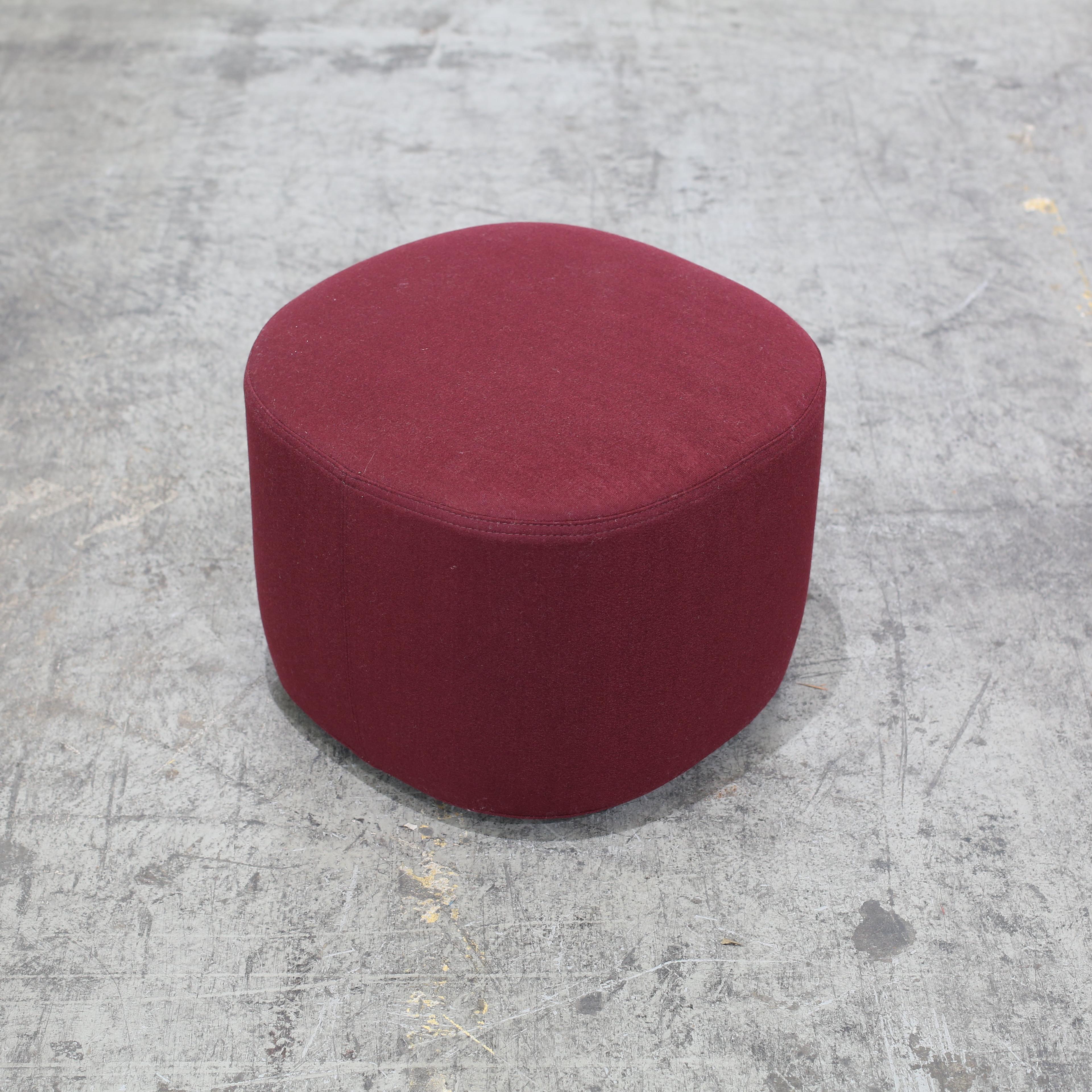Belgian Molteni&C Red Fabric Pouf For Sale
