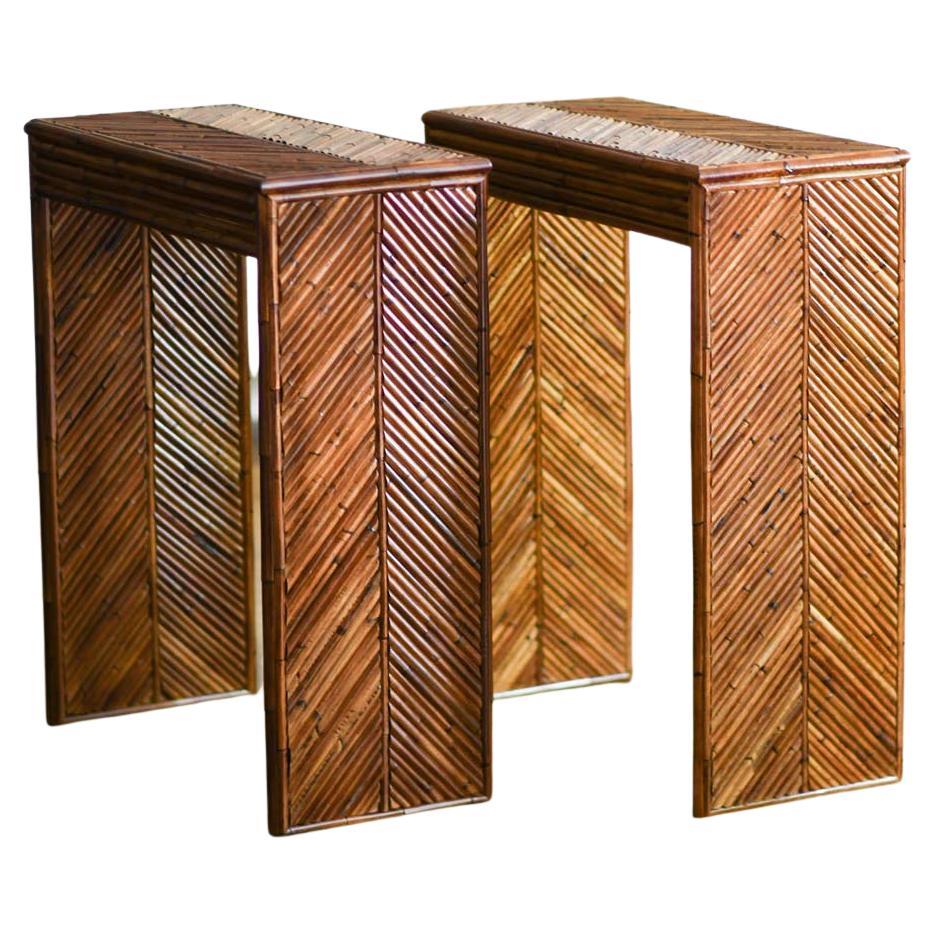 "Molto" Bamboo Console (set of 2) For Sale