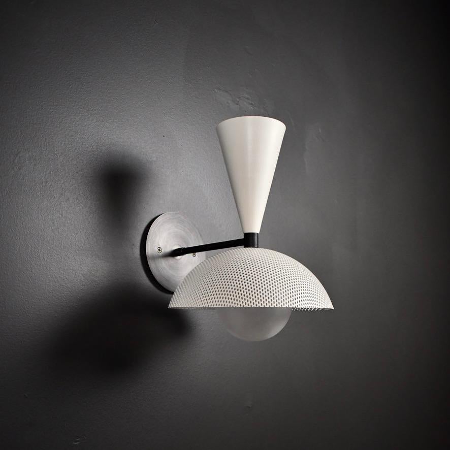 Molto Wall Sconce in Oil-Rubbed Bronze & Enameled Mesh by Blueprint Lighting In New Condition For Sale In New York, NY