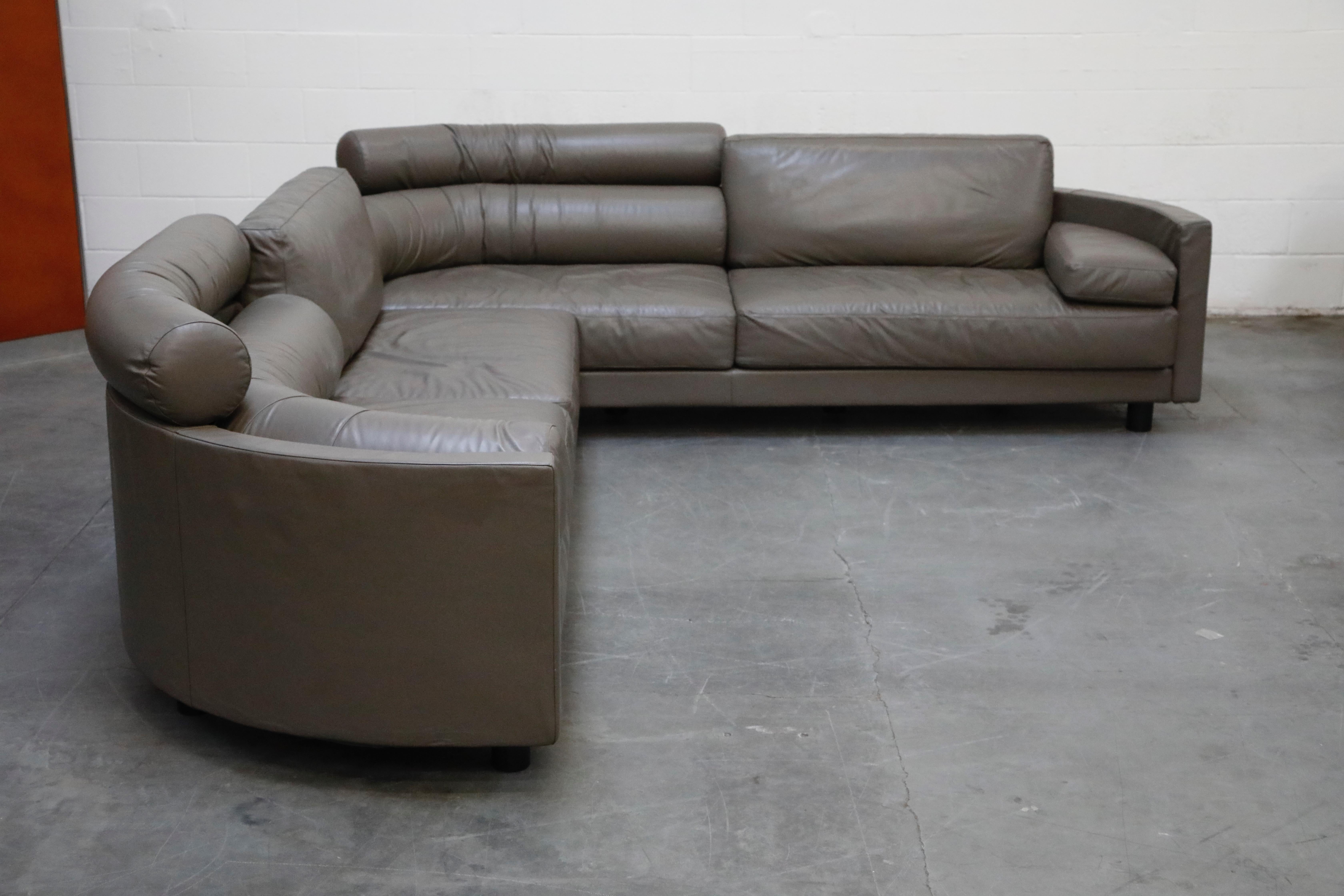 Leather 'Molto+Di' Postmodern Sectional by Ammannati & Giampiero for i4 Mariani, Signed