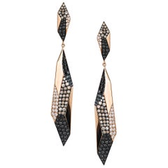 Molu Diamond Angular Gold Earrings