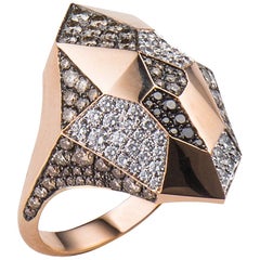 Molu Diamond Angular Gold Ring