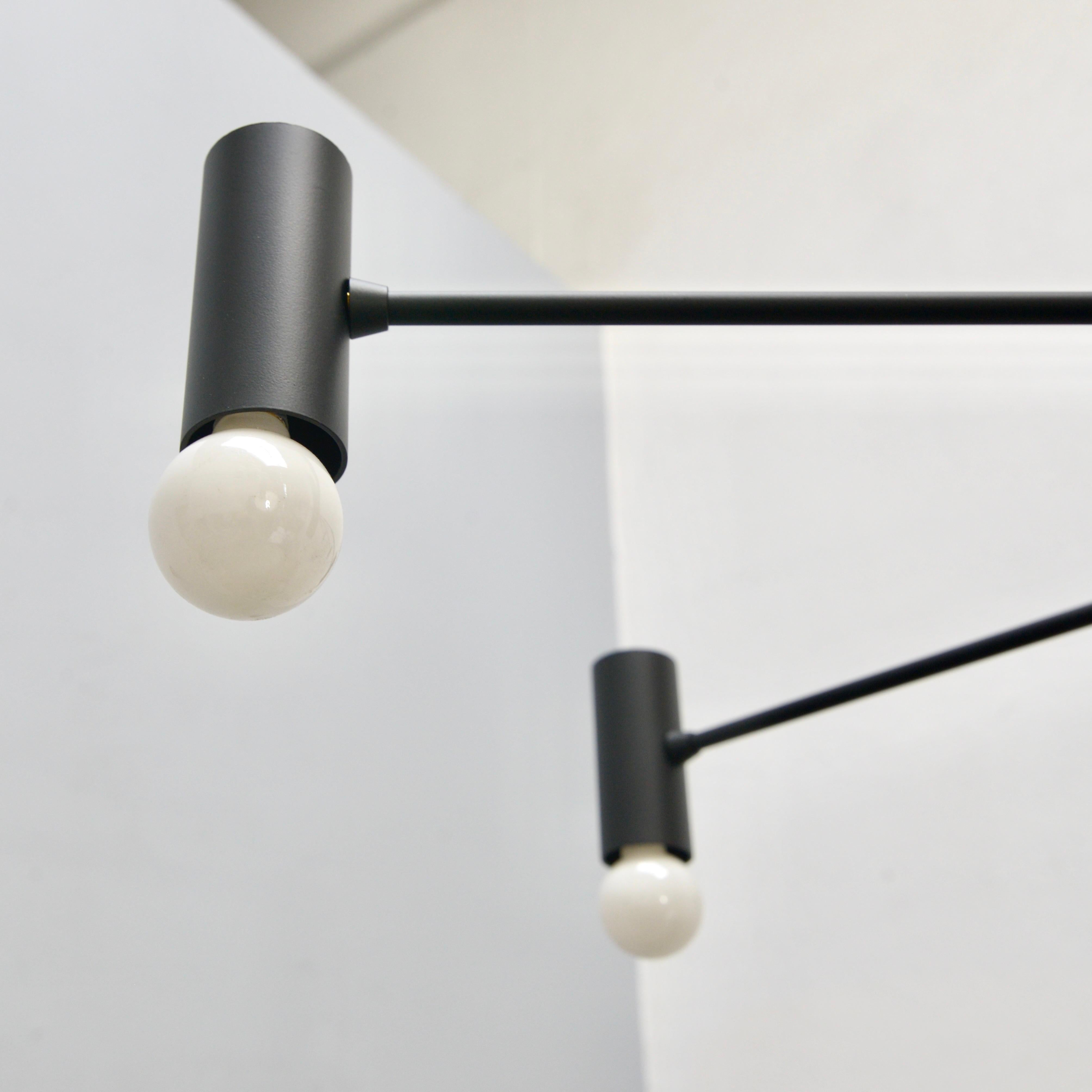 American MoLUno Chandelier BLK For Sale