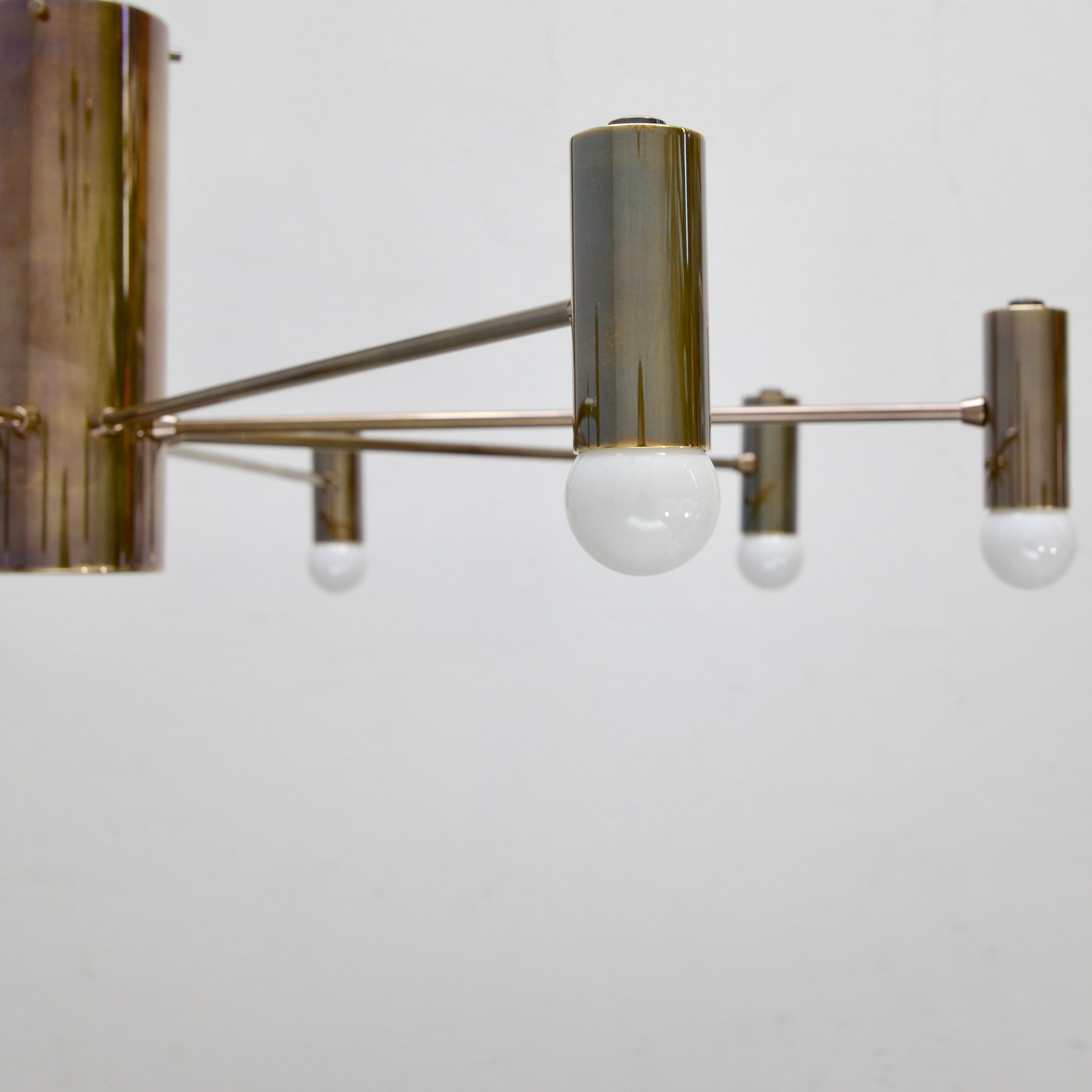 Mid-Century moderno Lampadario MoLUno FM BR in vendita