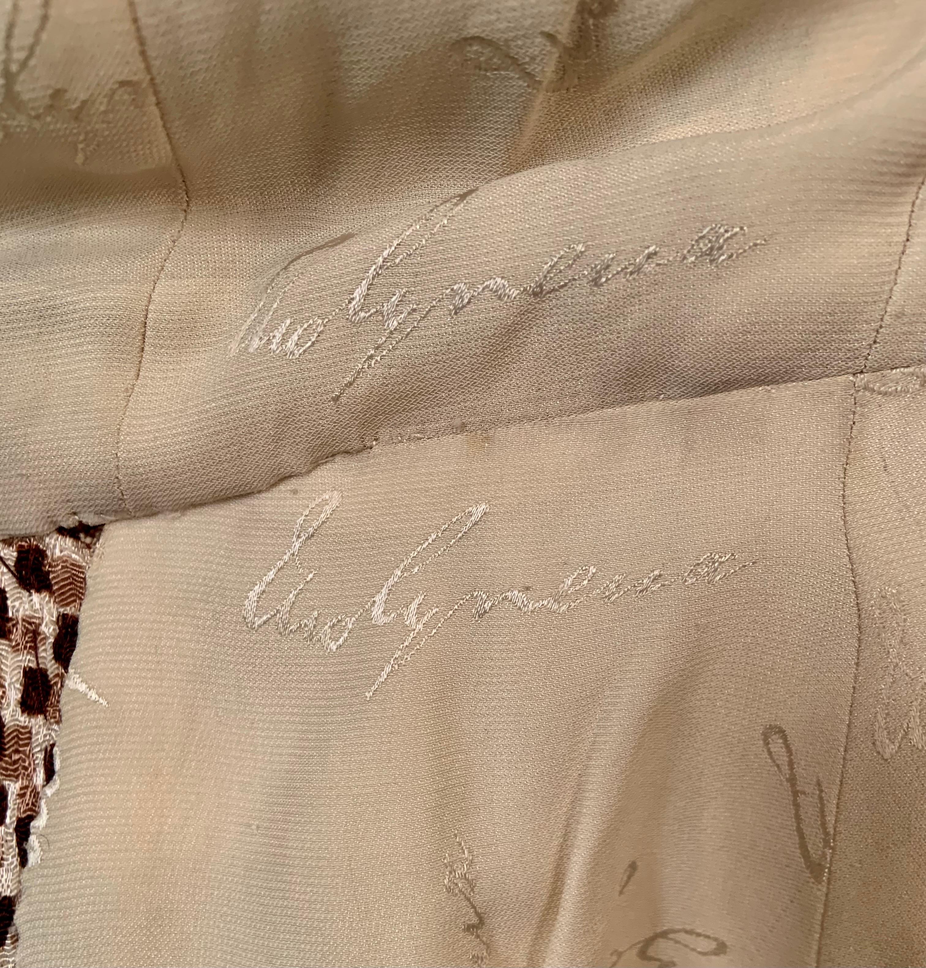 Molyneux Haute Couture Patterned Silk Jacket For Sale 8
