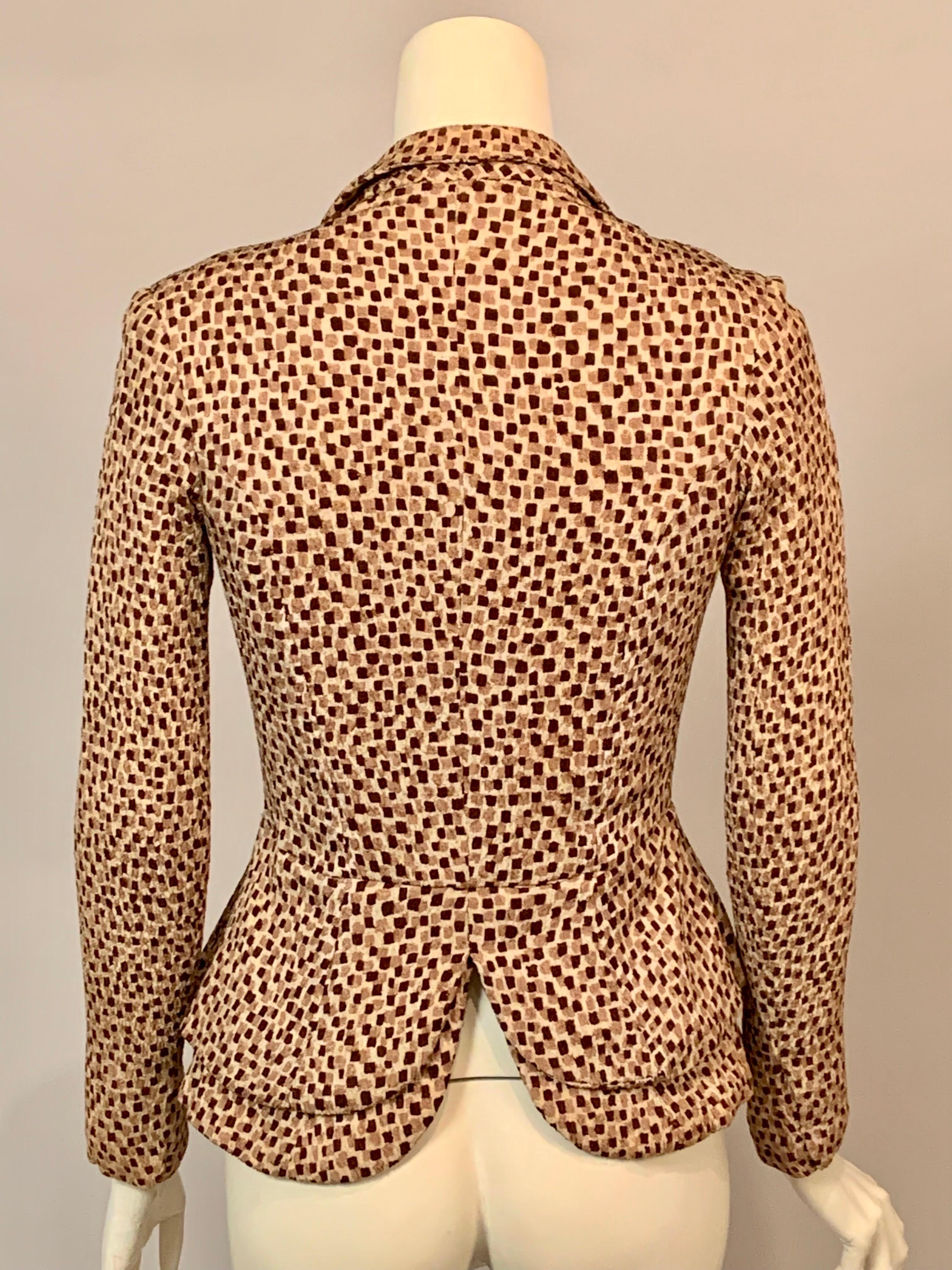 Molyneux Haute Couture Patterned Silk Jacket For Sale 2