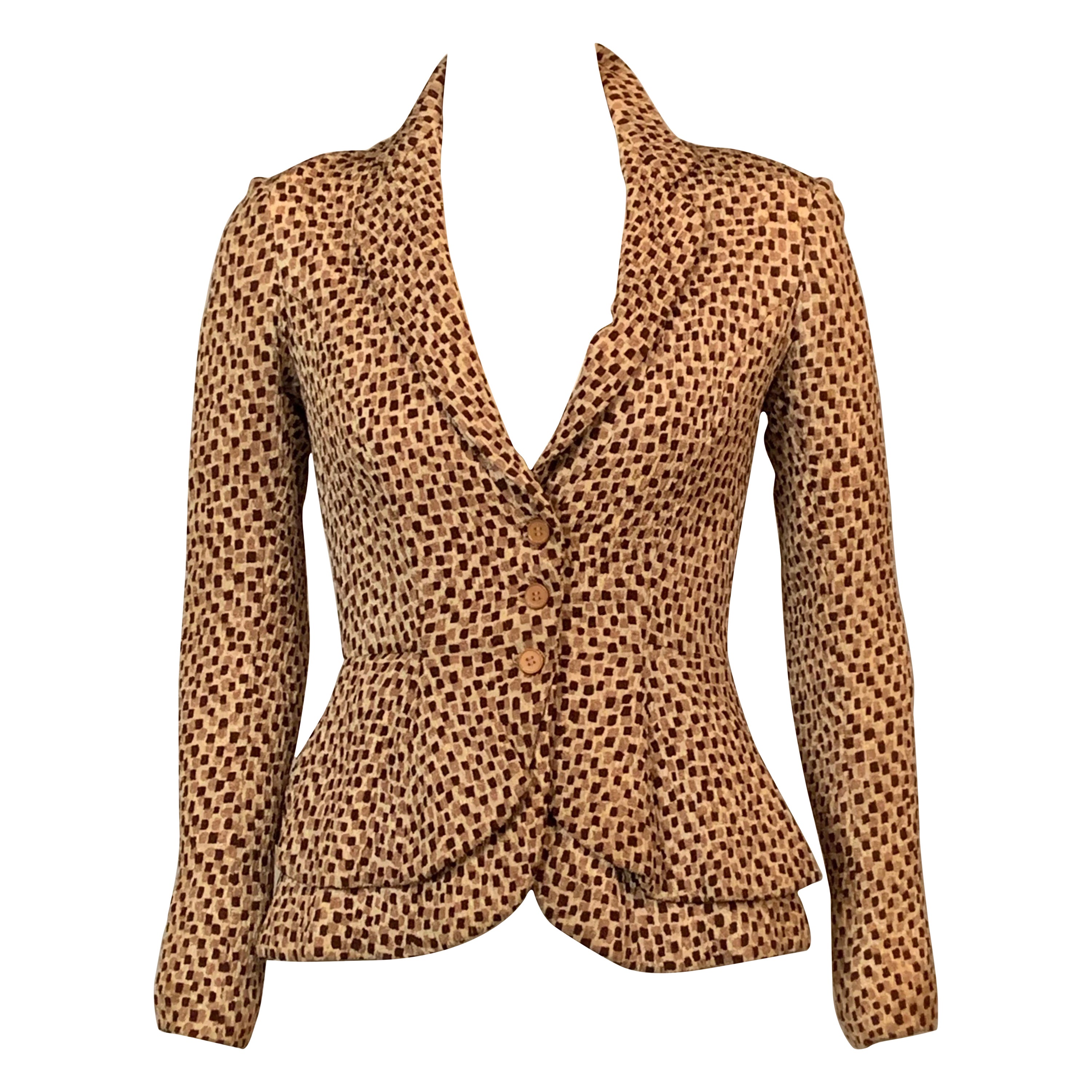 Giacca in seta a fantasia Molyneux Haute Couture
