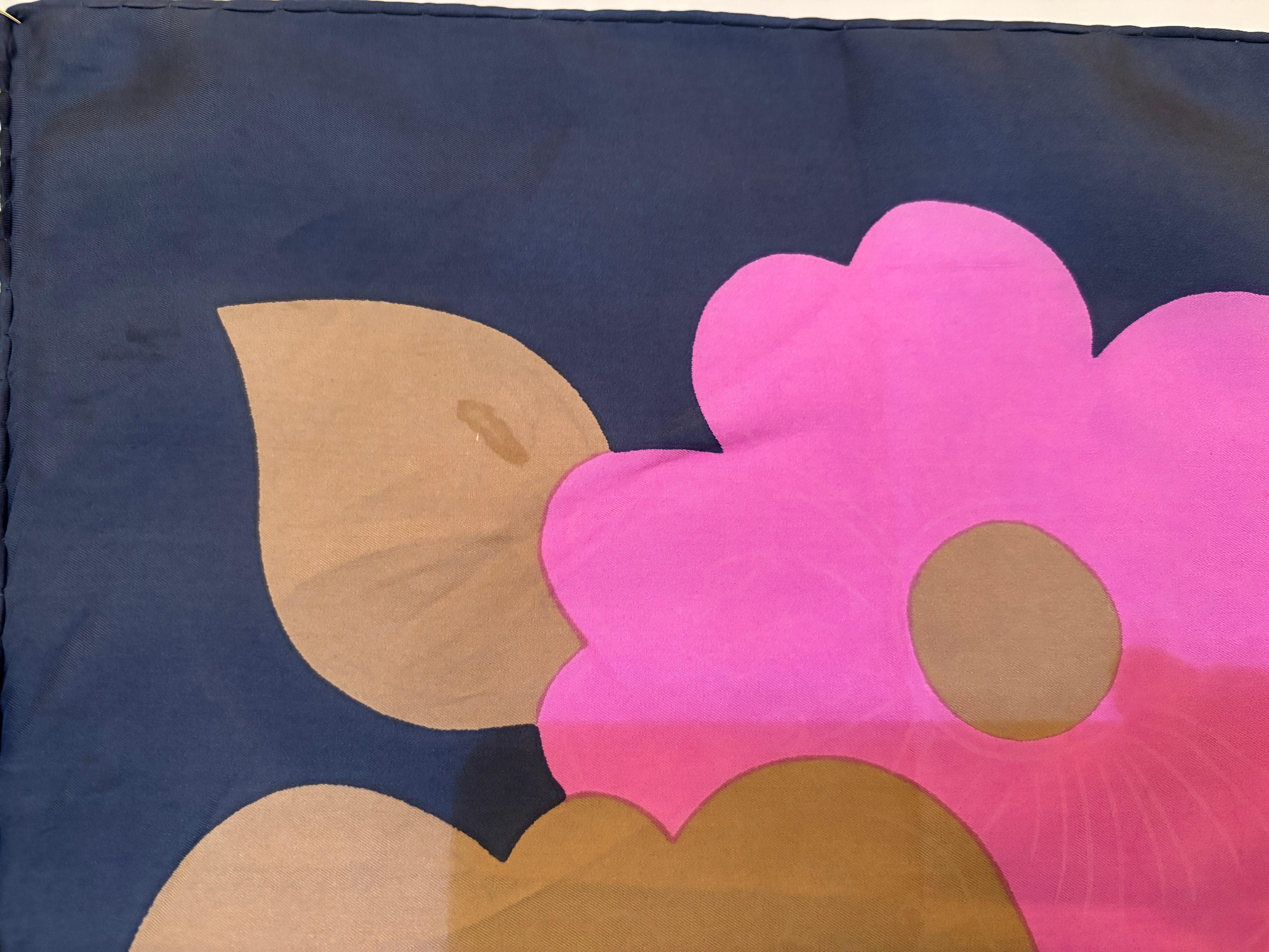 Molyneux Paris Silk Scarf Rolled Edges 1980s For Sale 7