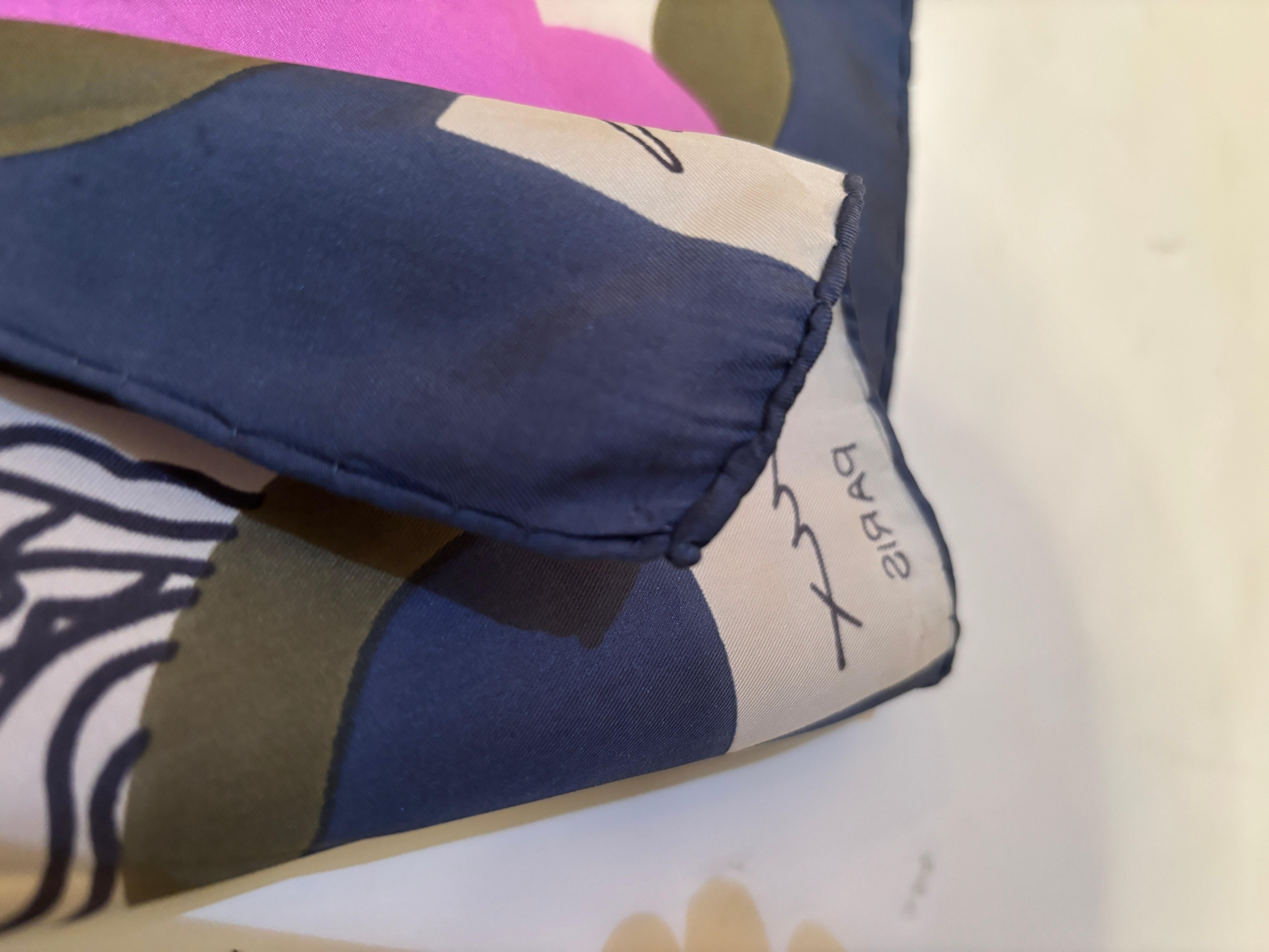 Molyneux Paris Silk Scarf Rolled Edges 1980s For Sale 8