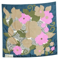 Molyneux Paris Silk Scarf Rolled Edges 1980s