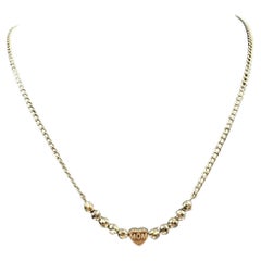 Collana MOM Heart in oro giallo 14kt - Lunghezza 17.25", 2.8 grammi