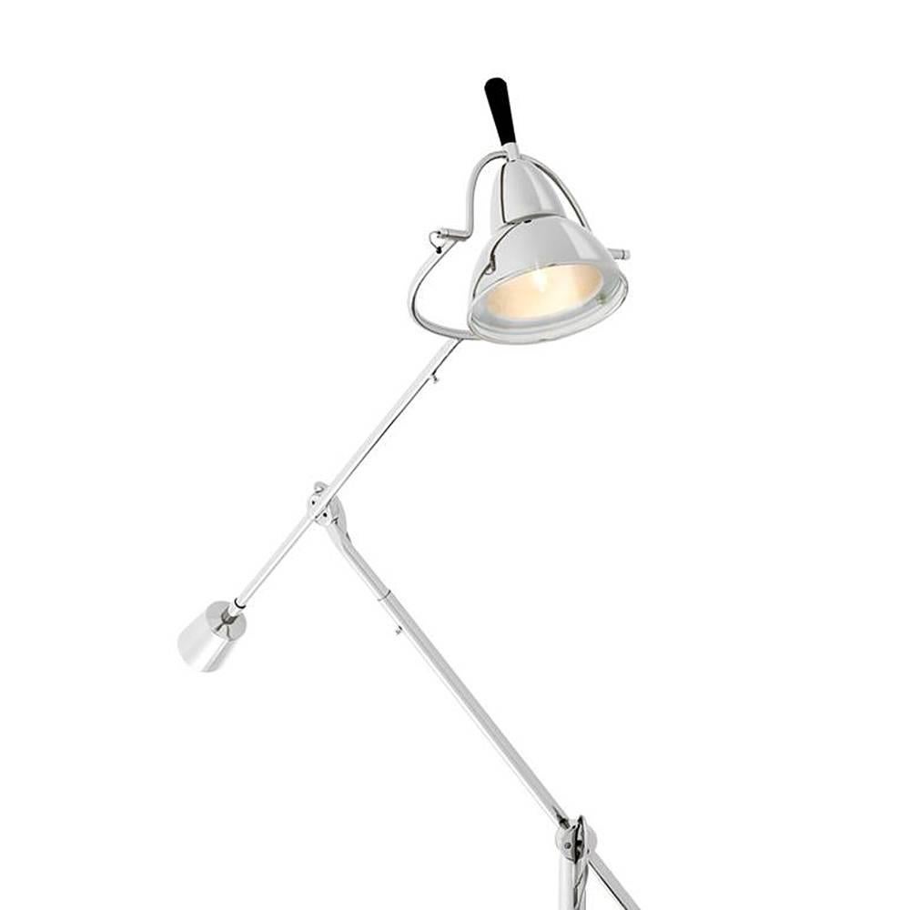 Contemporary Moma Desk Lamp in Nickel Finish