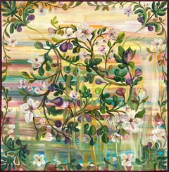 Valzer delle mandorle. Pittura ad olio originale su tela 100 x100 cm