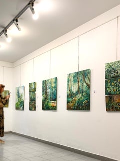 A solas con uno mismo. Bosque abstracto original  pintura