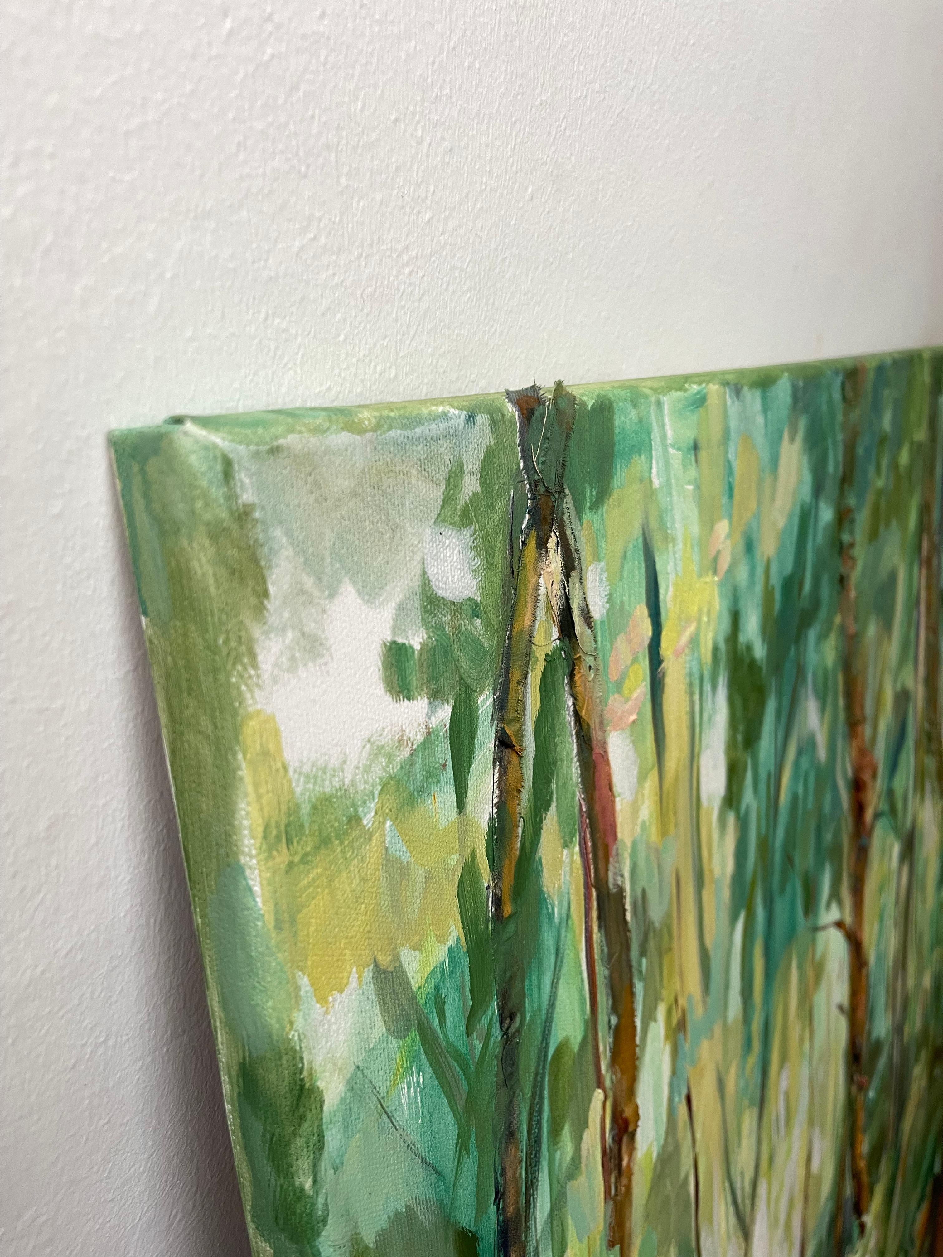 Soli con se stessi. Foresta astratta originale  pittura 1