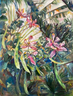 Flores del Paraíso. Pintura floral tropical