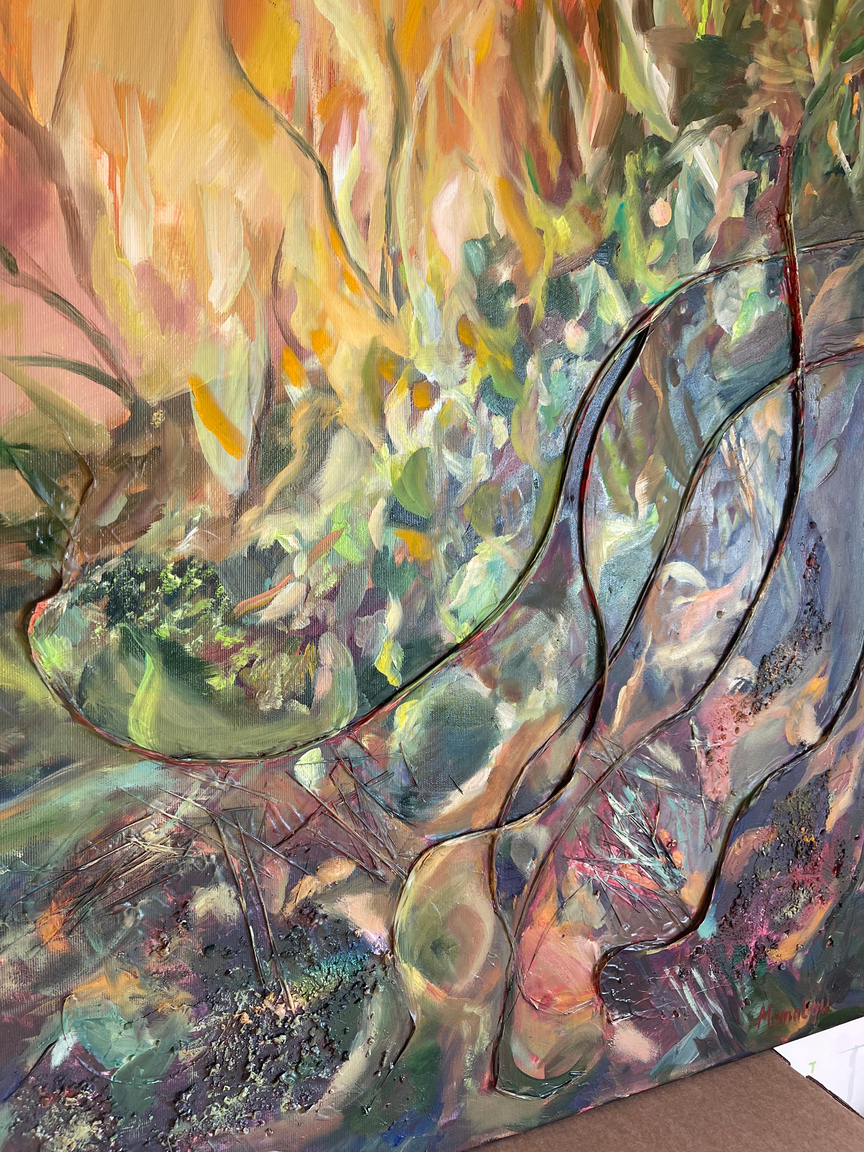 Abbraccia la bellezza della vita. Pittura astratta in vendita 11