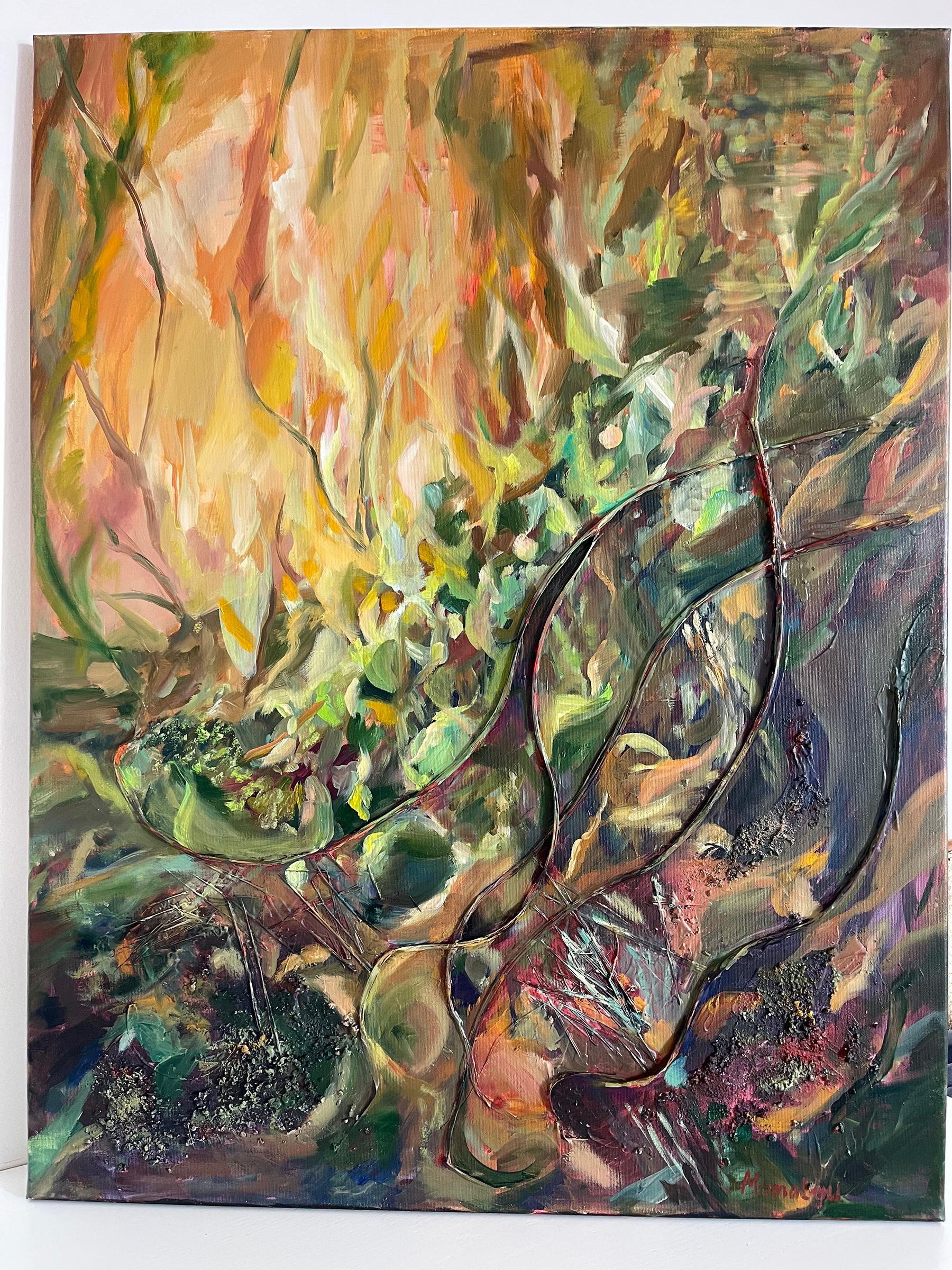 Abbraccia la bellezza della vita. Pittura astratta in vendita 4